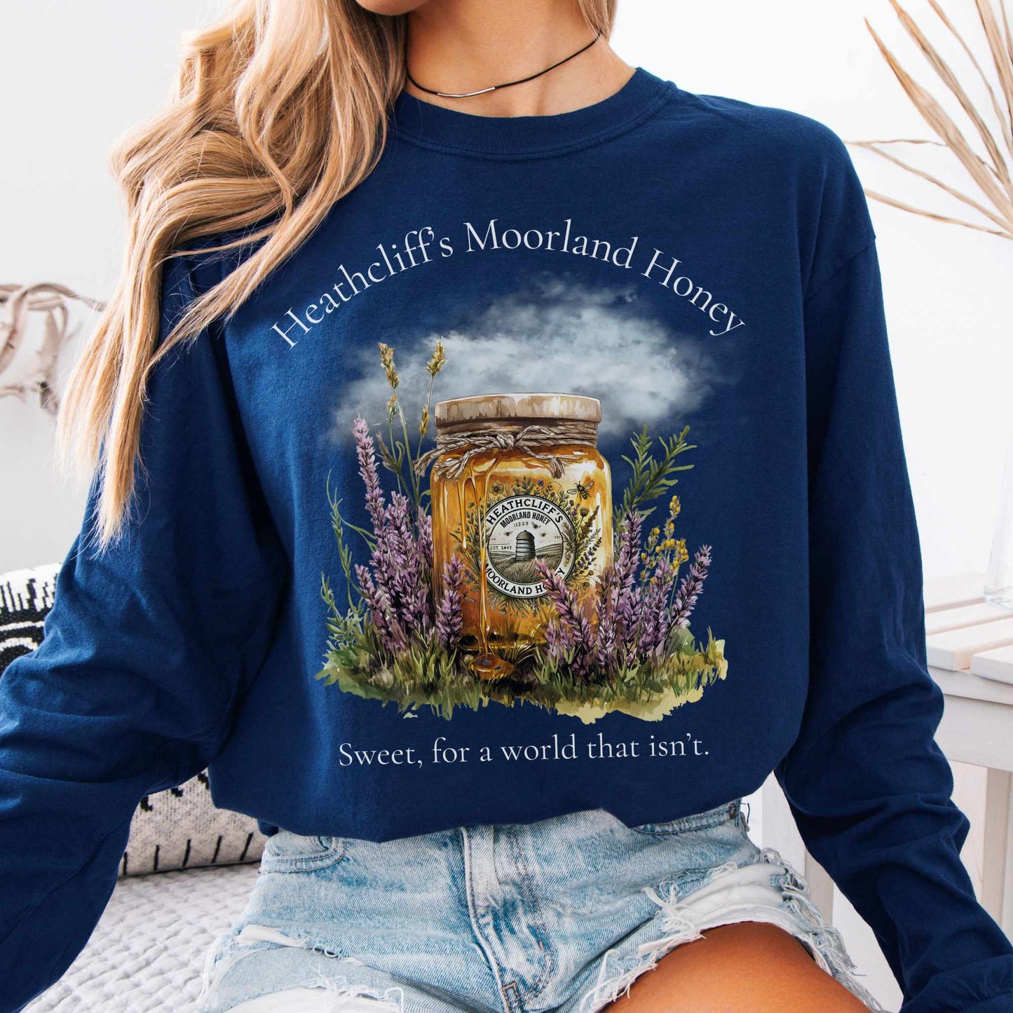 Long-sleeve True Navy / S Heathcliff's Moorland Honey Long Sleeved Shirt The Mystic Eden