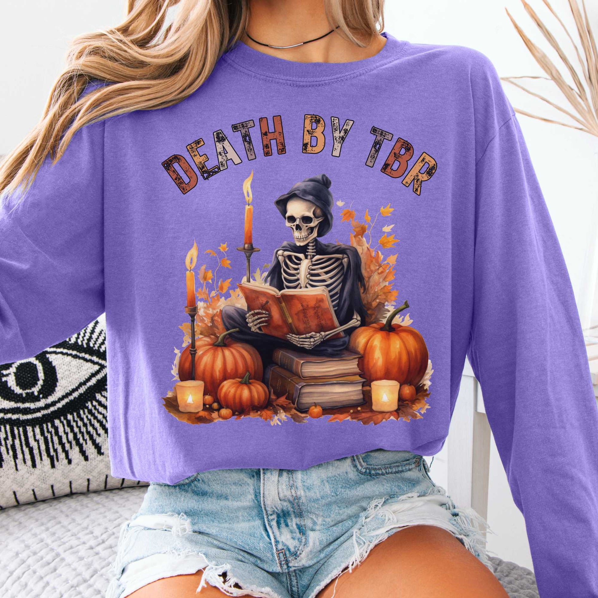 Long-sleeve Violet / S Death by TBR Bookish Long Sleeve The Mystic Eden