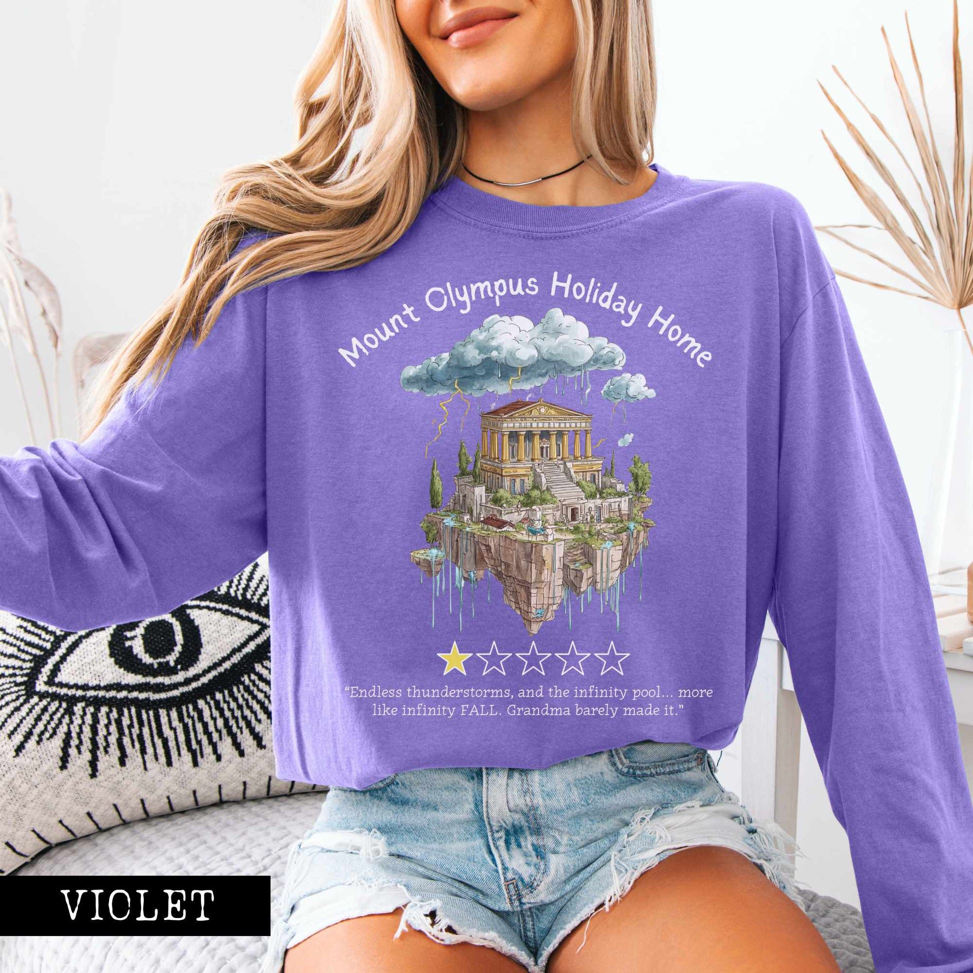 Long-sleeve Violet / S Mount Olympus Holiday Home Long Sleeved Shirt The Mystic Eden