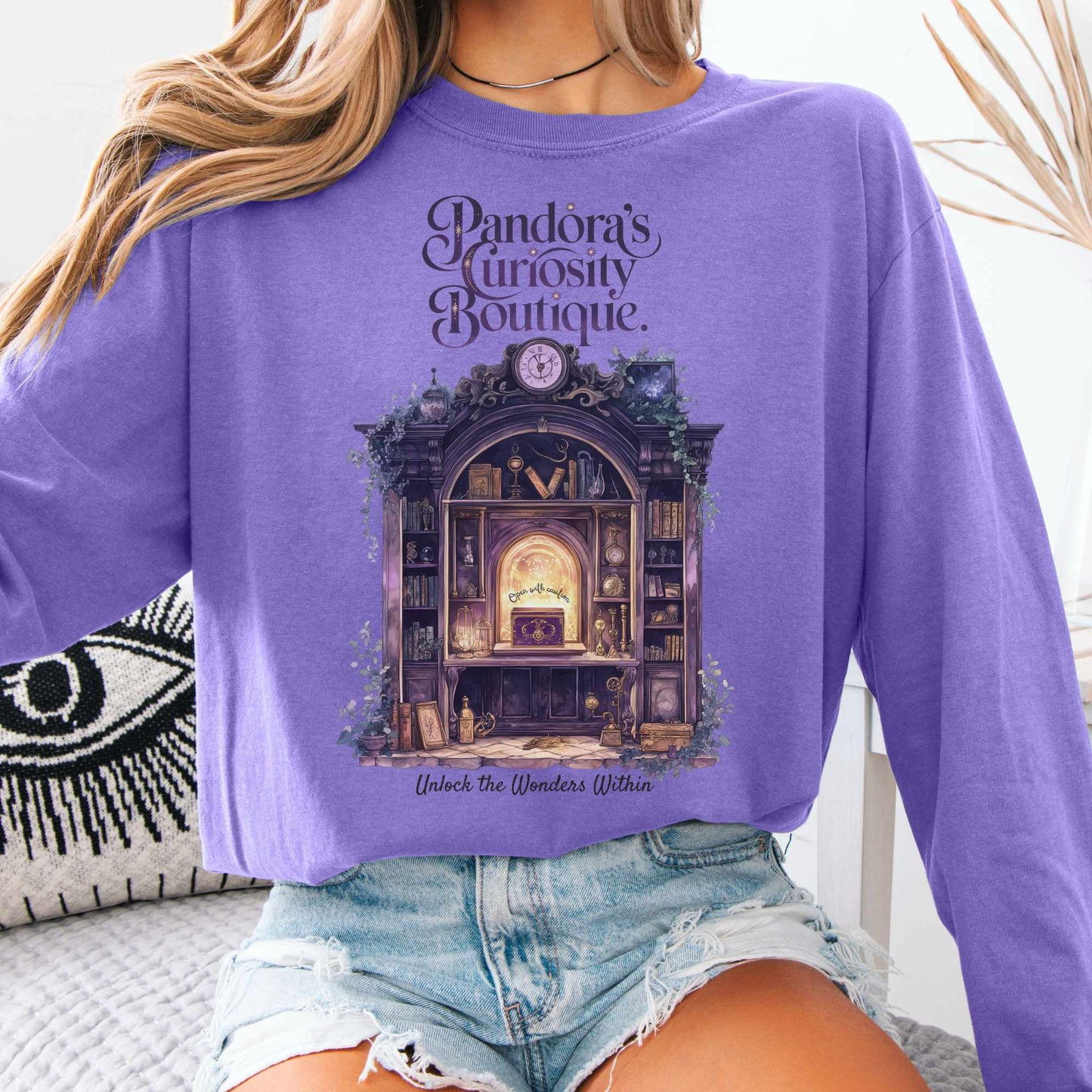 Long-sleeve Violet / S Pandora's Curiosity Boutique Long Sleeved Shirt The Mystic Eden