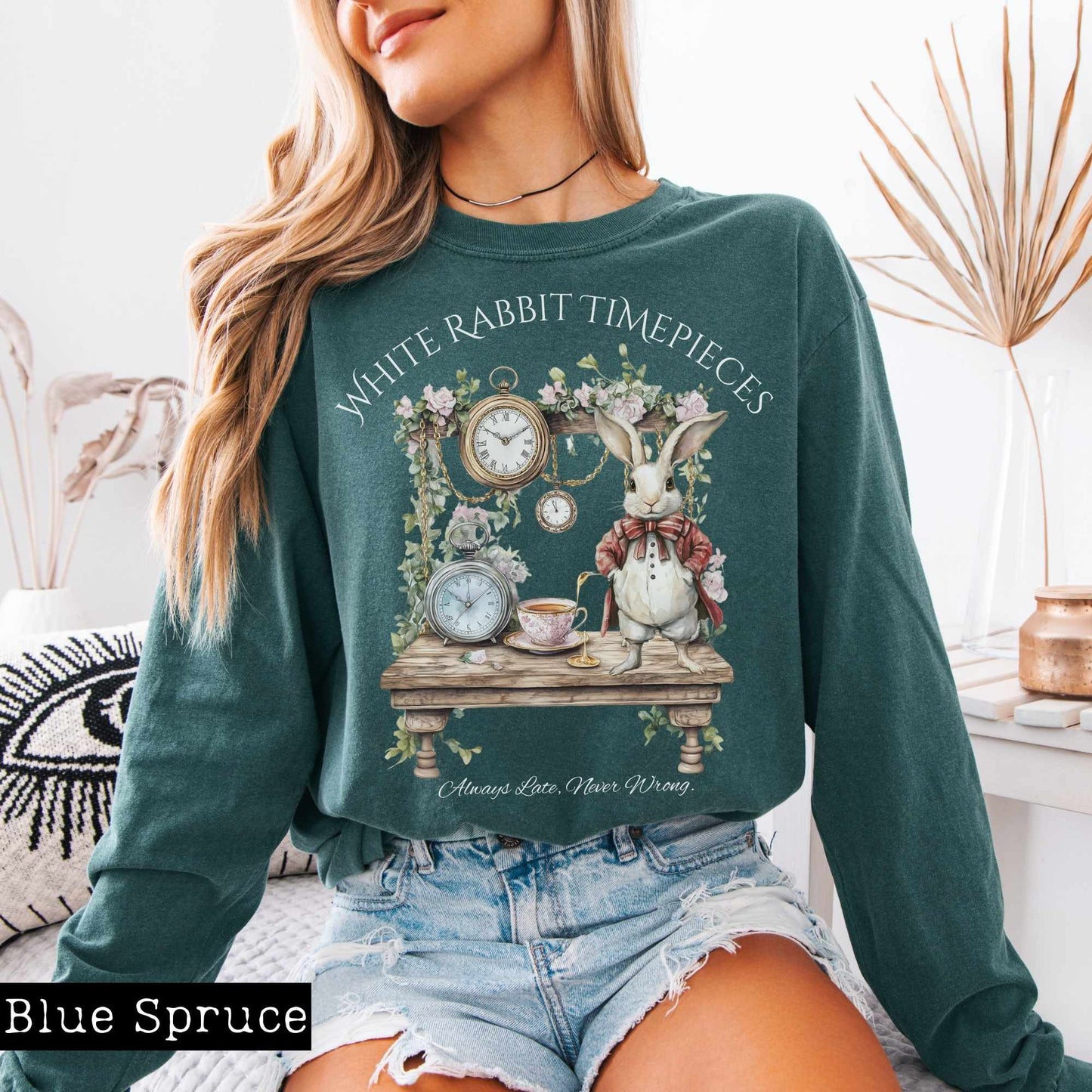 Long-sleeve White Rabbit Timepieces Long Sleeved Shirt The Mystic Eden