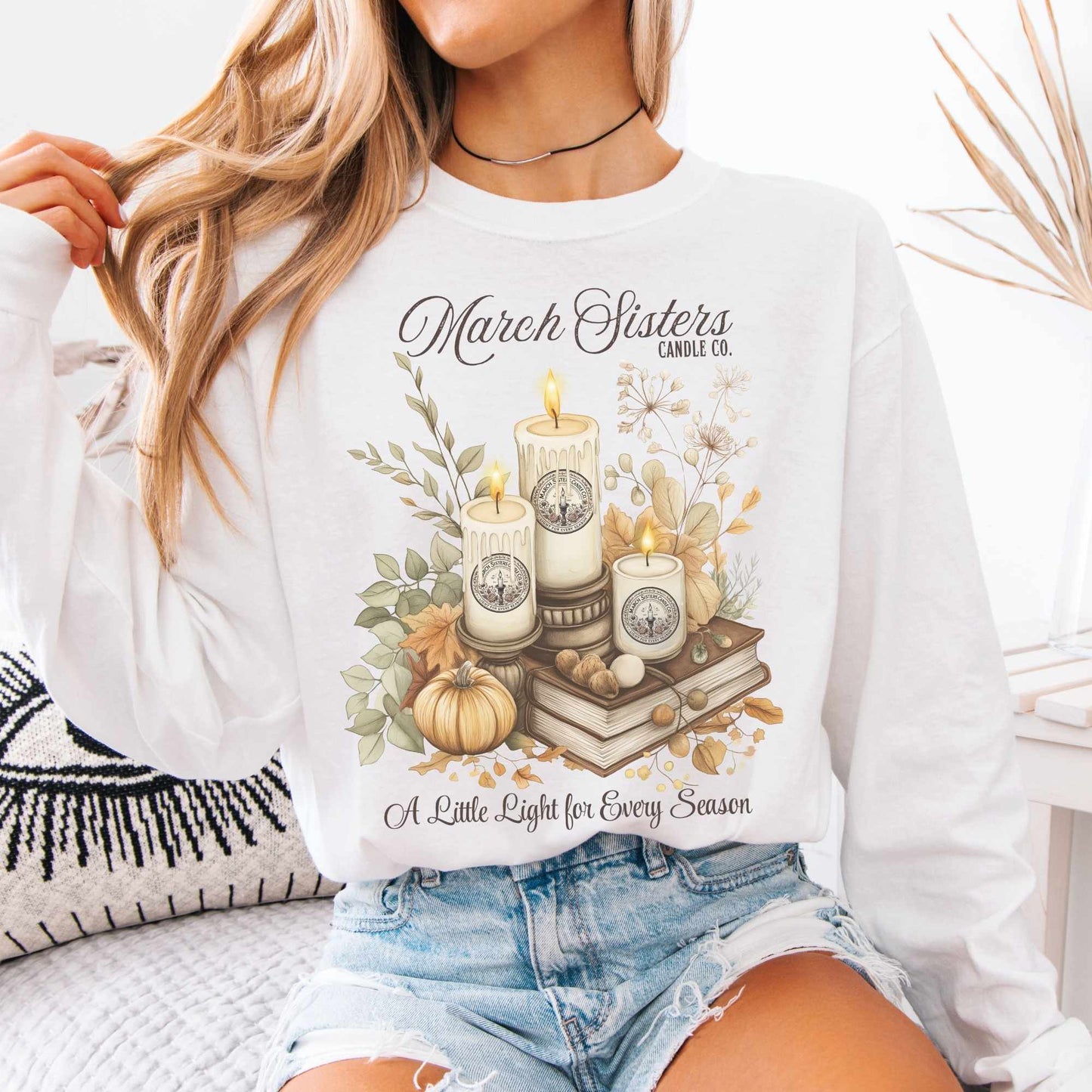 Long-sleeve White / S March Sisters Candle Co. Long Sleeved Shirt The Mystic Eden