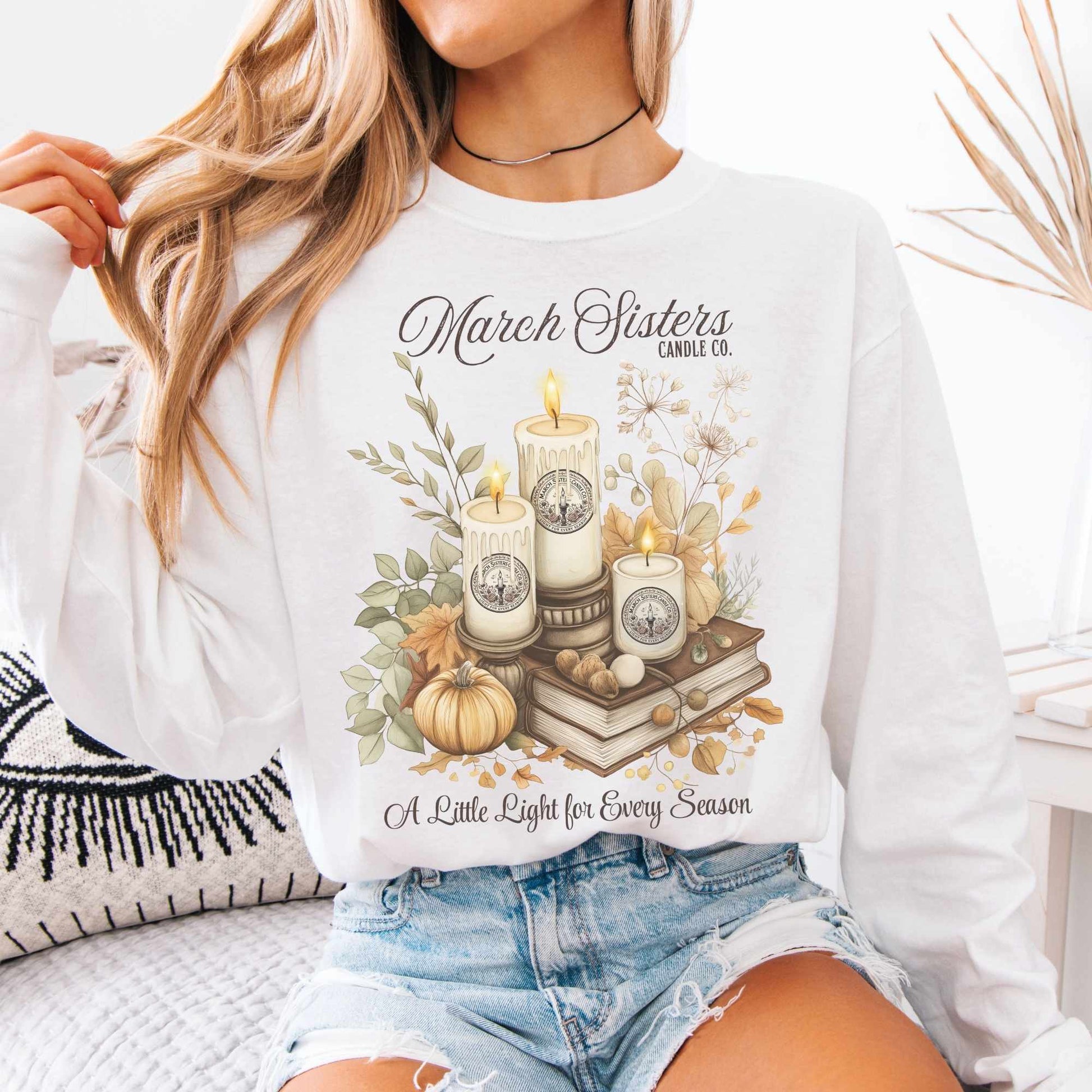 Long-sleeve White / S March Sisters Candle Co. Long Sleeved Shirt The Mystic Eden