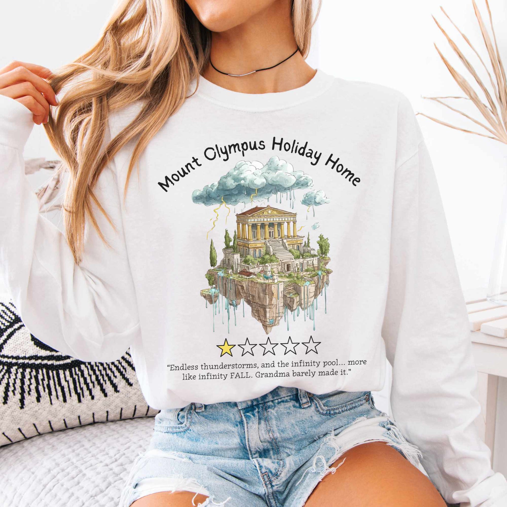 Long-sleeve White / S Mount Olympus Holiday Home Long Sleeved Shirt The Mystic Eden