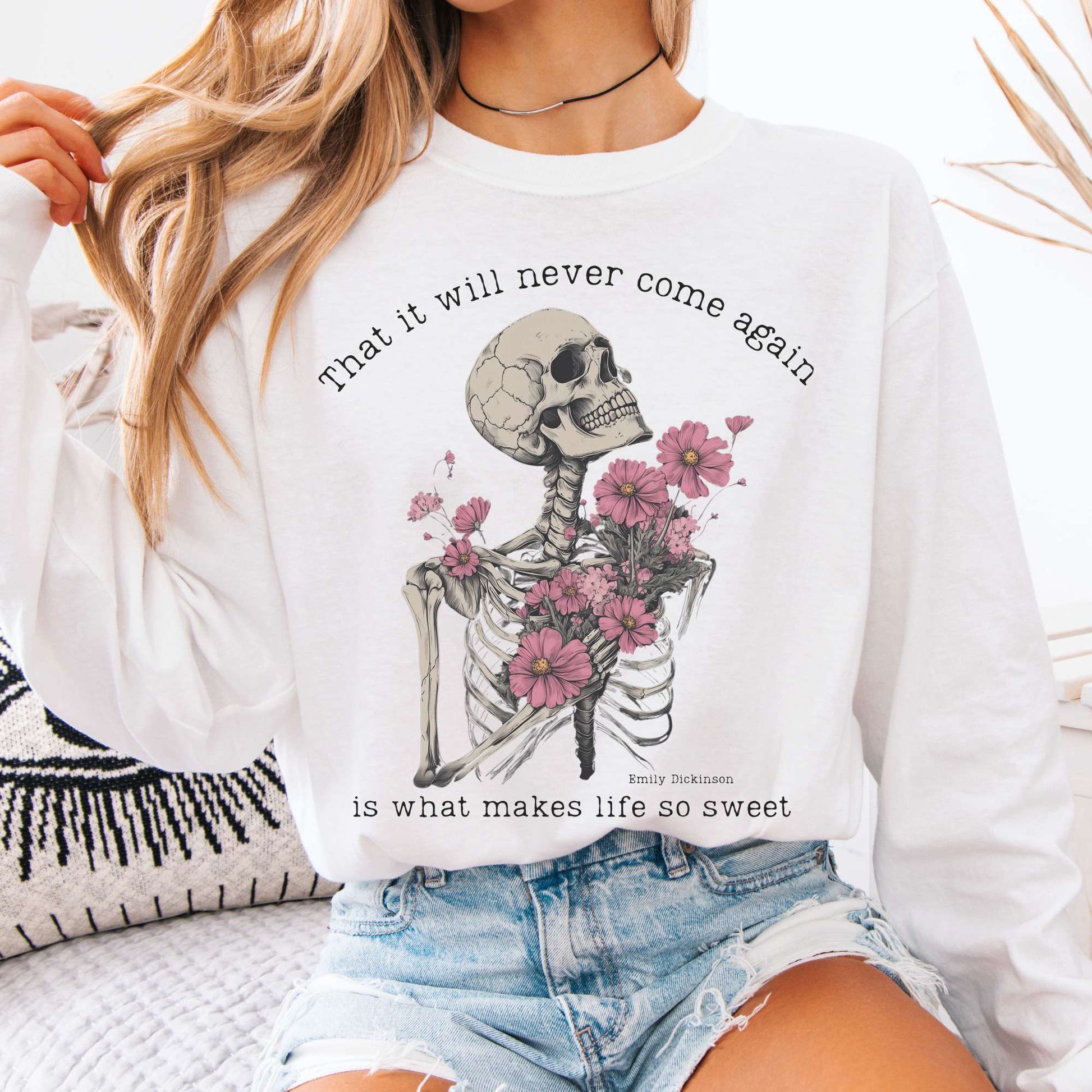 Long-sleeve White / S That It Will Never Come Again Emily Dickinson Long Sleeve Tee The Mystic Eden