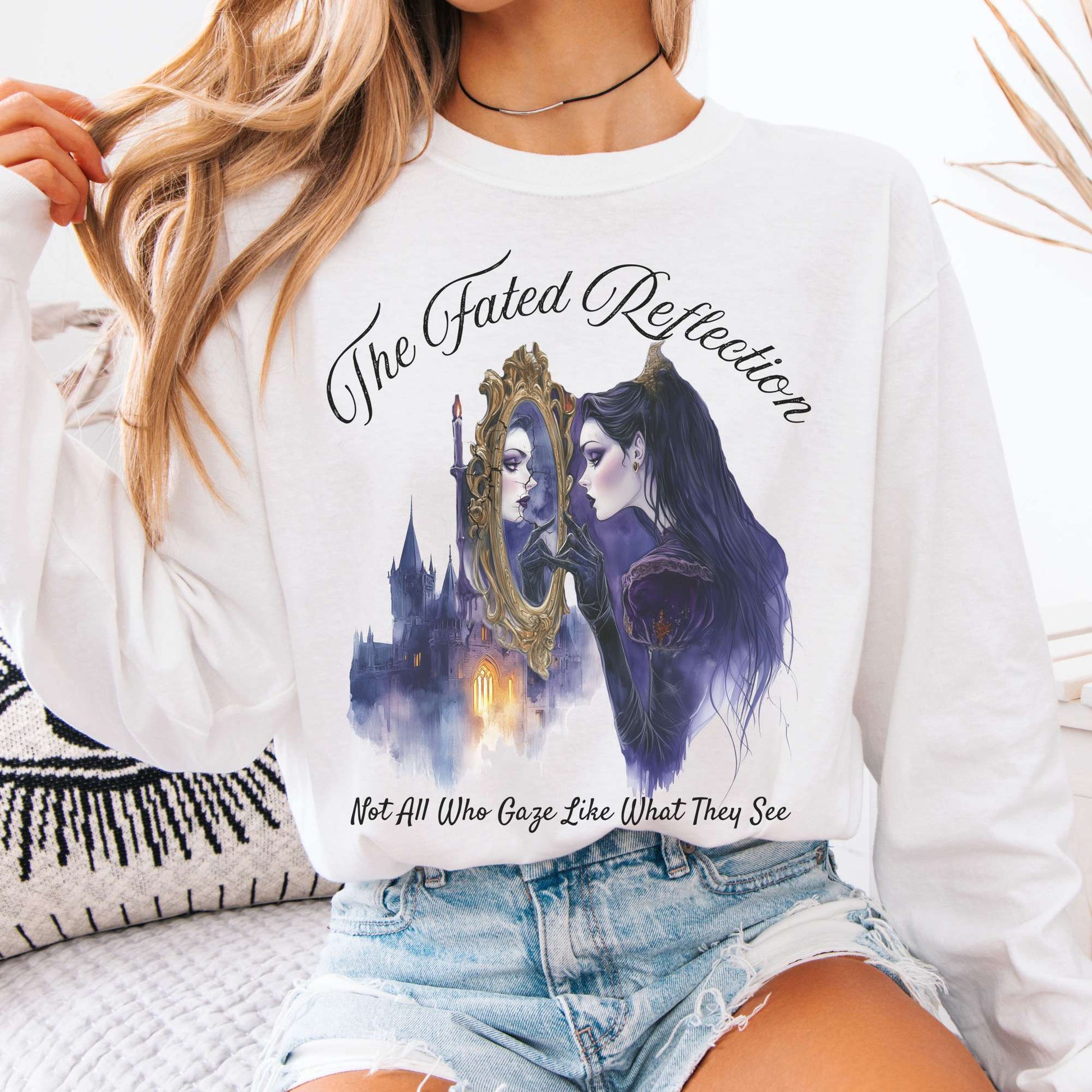Long-sleeve White / S The Fated Reflection Fairytale Long Sleeve Shirt The Mystic Eden