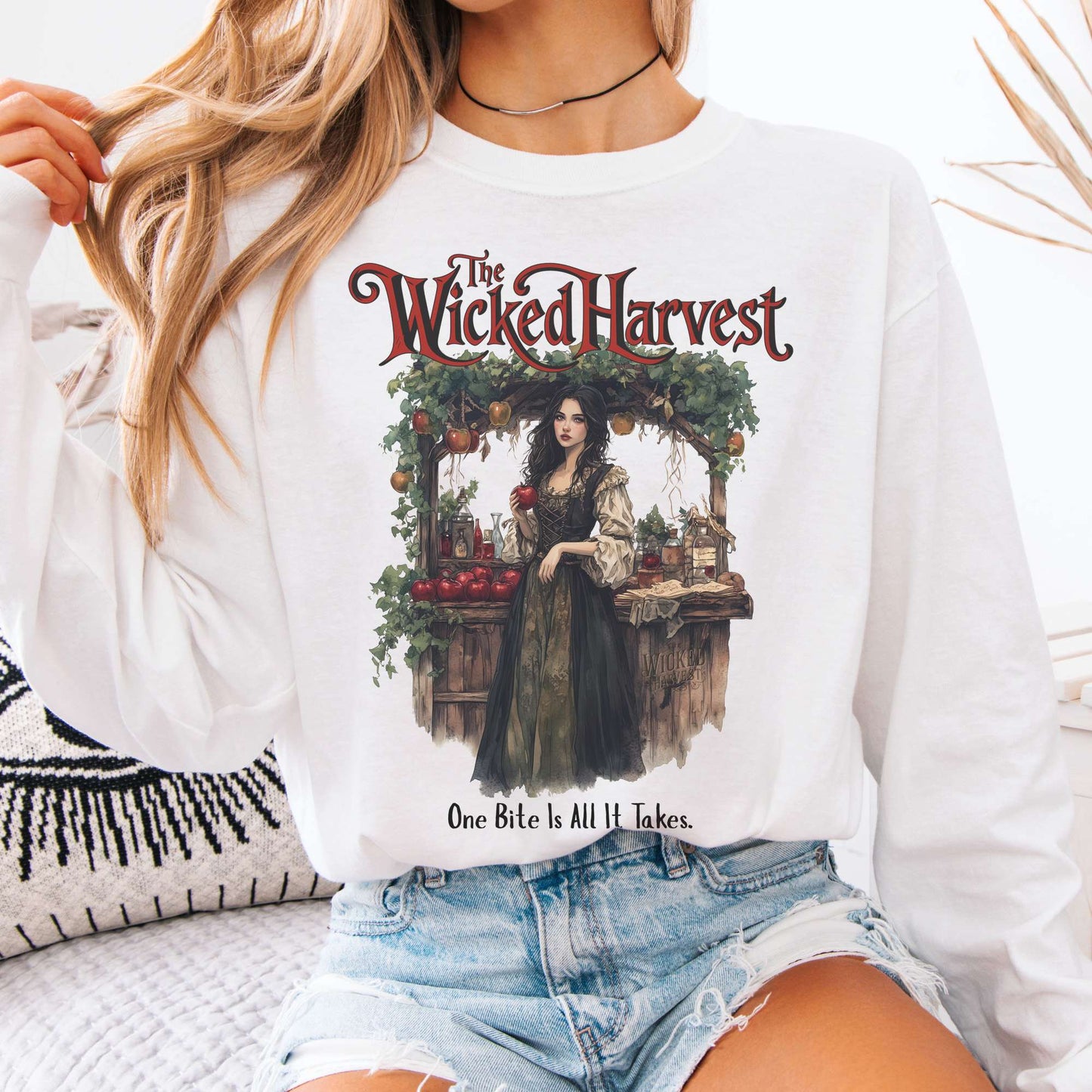 Long-sleeve White / S The Wicked Harvest Long Sleeve Shirt The Mystic Eden