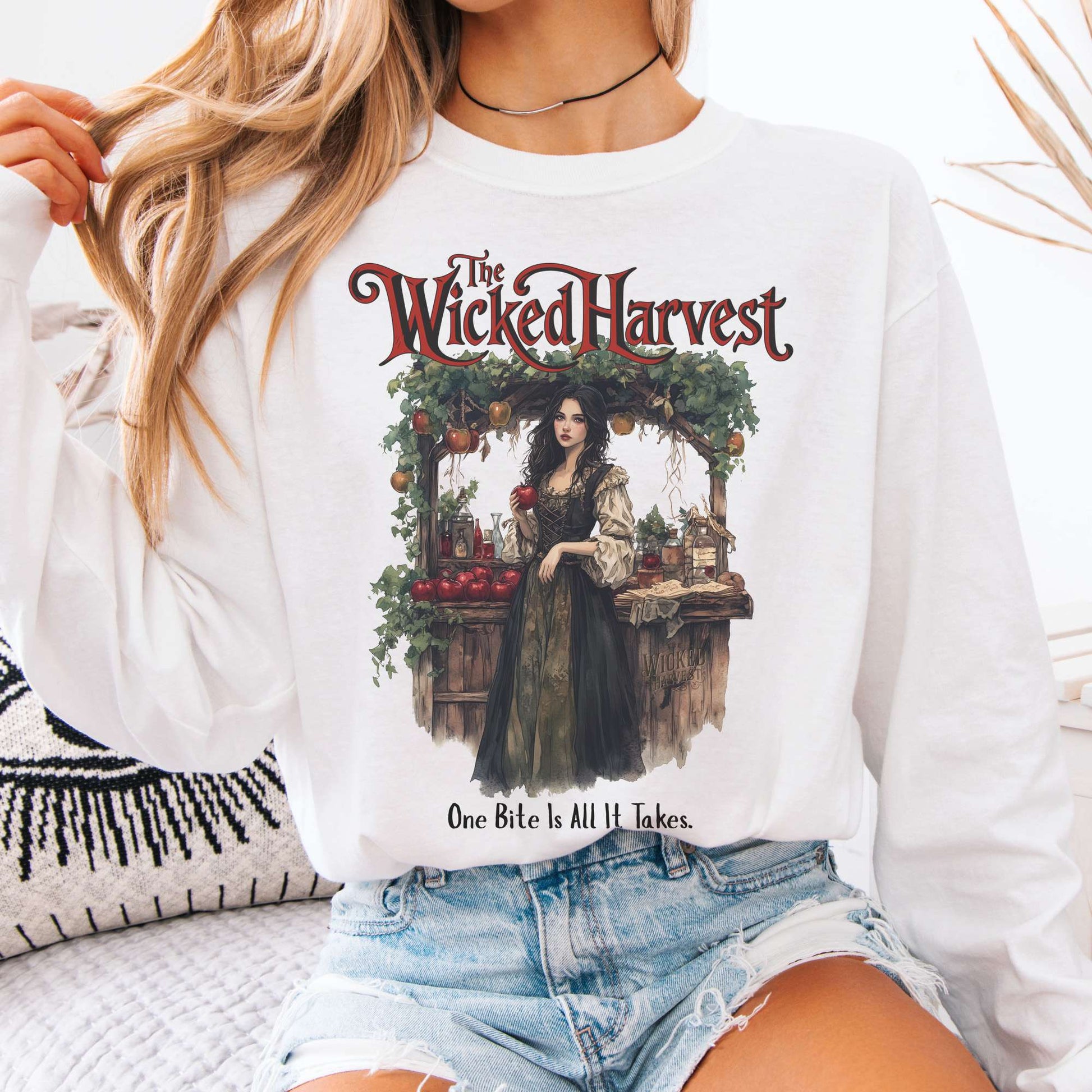 Long-sleeve White / S The Wicked Harvest Long Sleeve Shirt The Mystic Eden