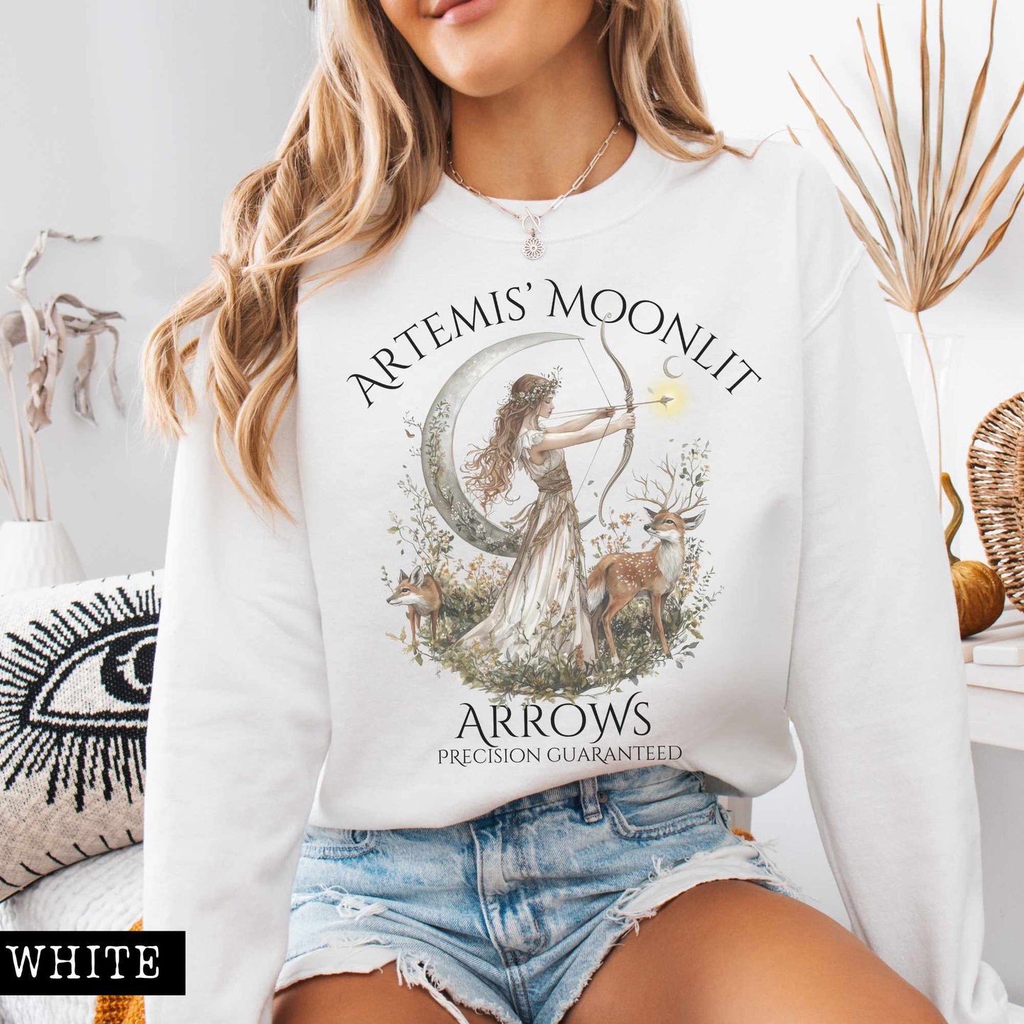 Sweatshirt Artemis' Moonlit Arrows Sweatshirt The Mystic Eden
