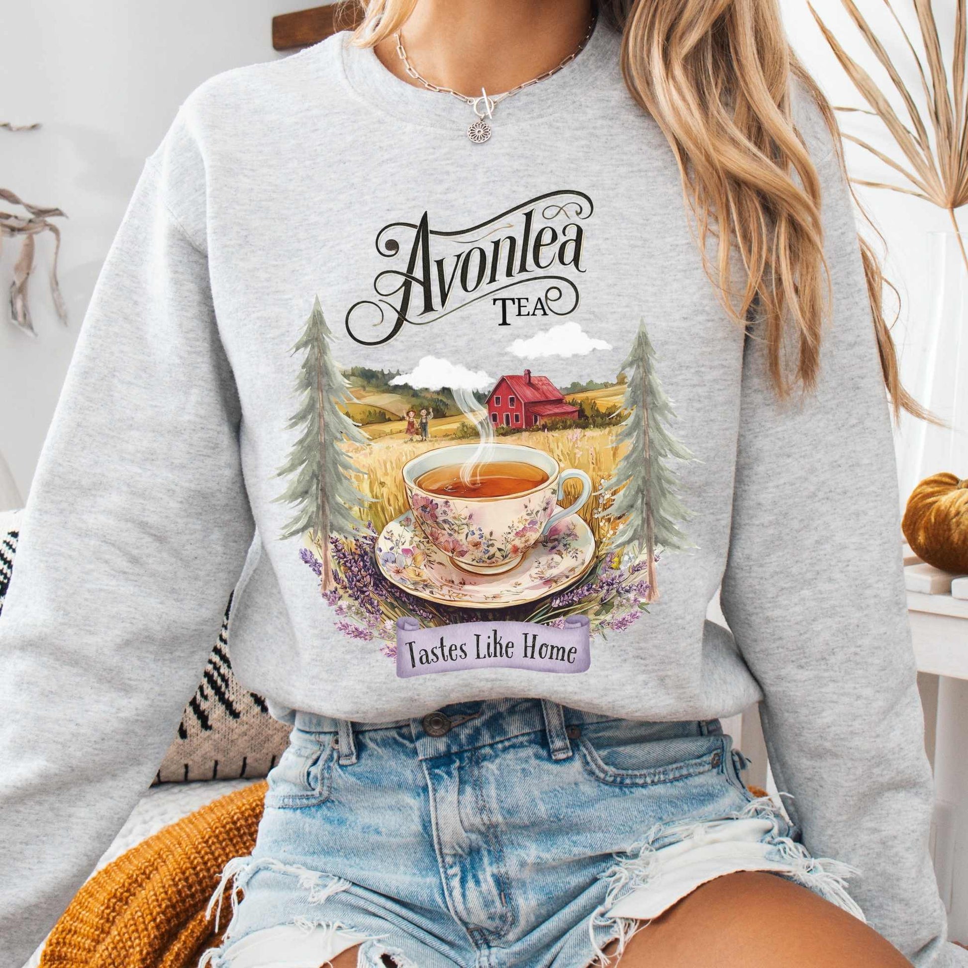 Sweatshirt Ash / S Avonlea Tea Anne of Green Gables Sweatshirt The Mystic Eden