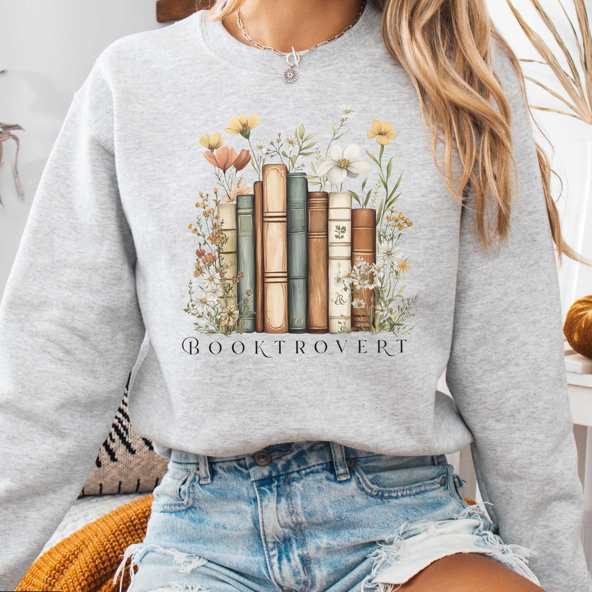 Sweatshirt Ash / S Booktrovert Sweatshirt The Mystic Eden