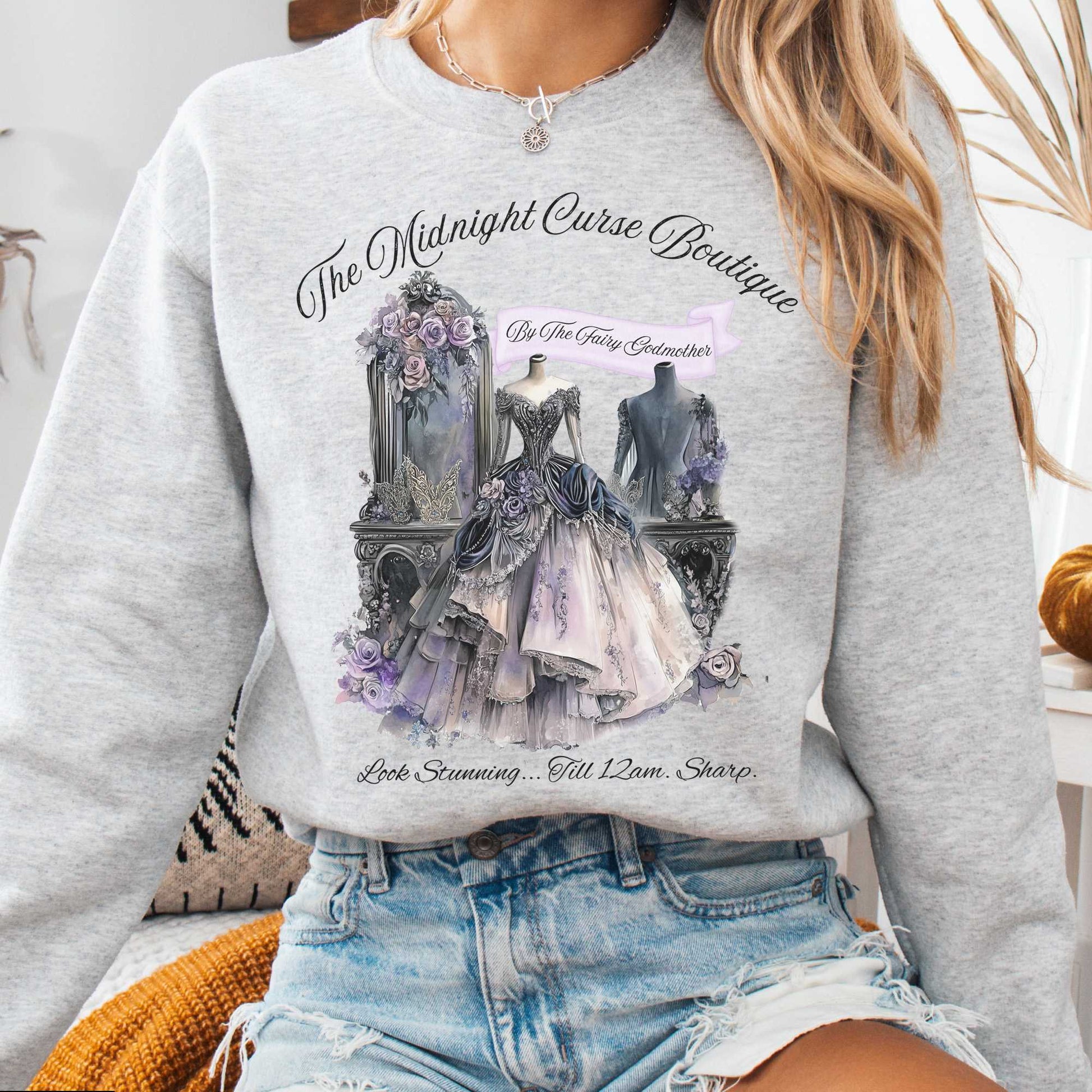 Sweatshirt Ash / S The Midnight Curse Boutique Fairytale Sweatshirt The Mystic Eden