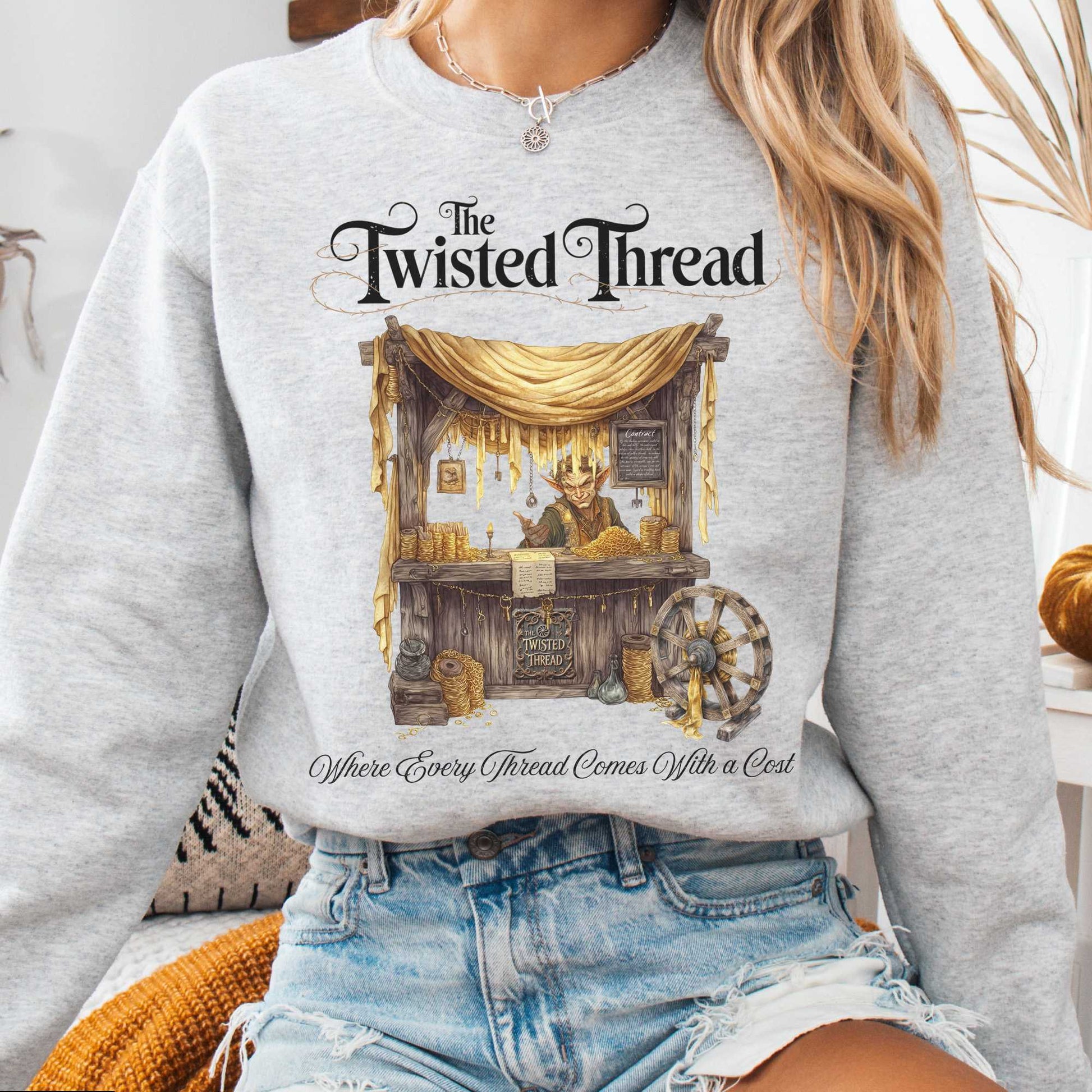 Sweatshirt Ash / S The Twisted Thread Fairytale Sweatshirt The Mystic Eden