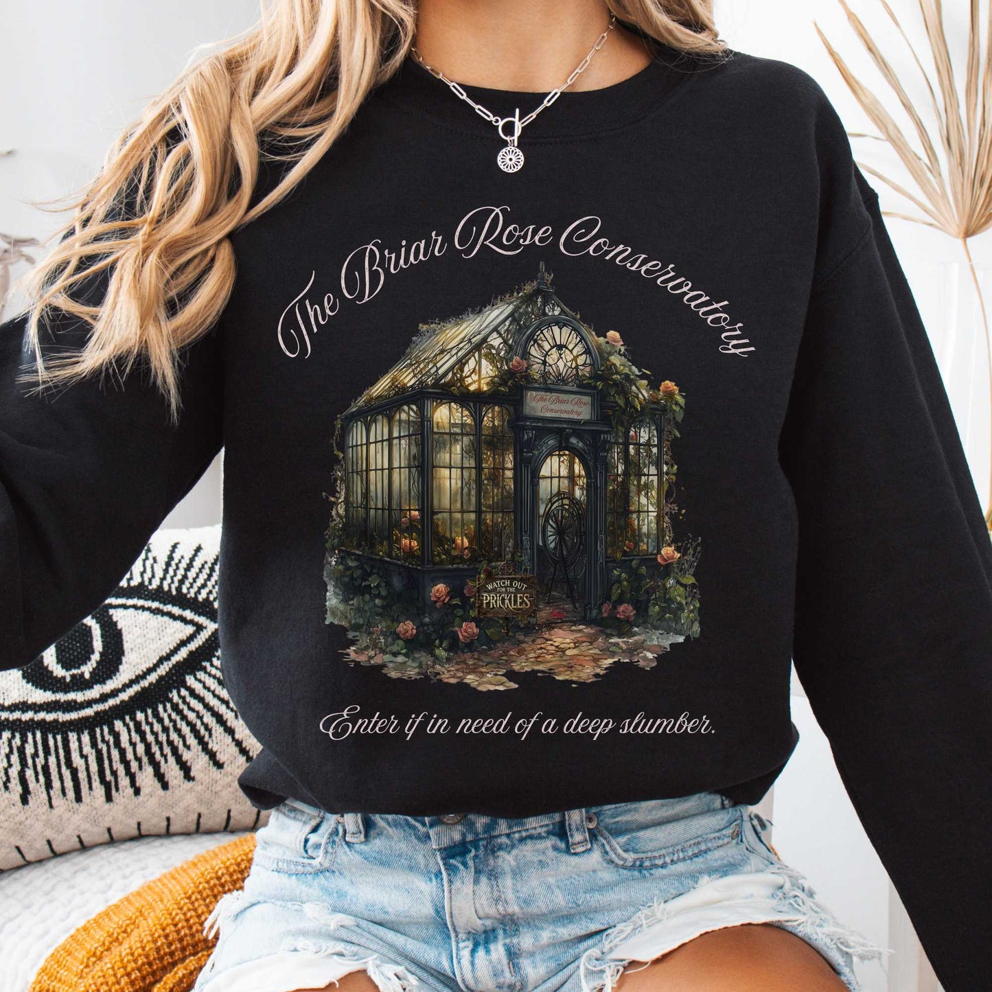 Sweatshirt Black / S The Briar Rose Conservatory Fairytale Sweatshirt The Mystic Eden