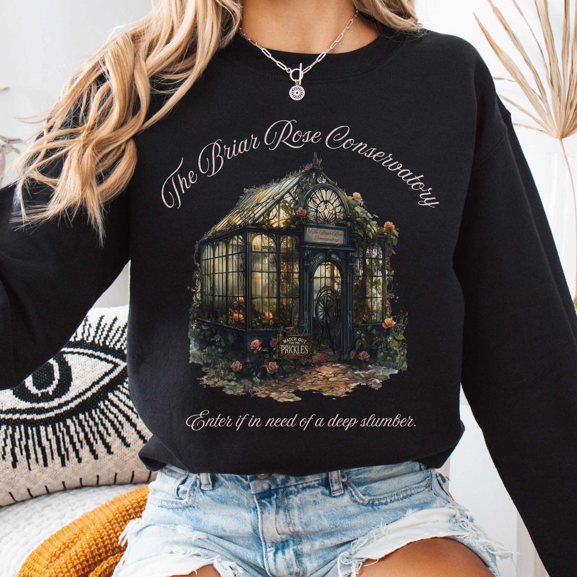 Sweatshirt Black / S The Briar Rose Conservatory Fairytale Sweatshirt The Mystic Eden