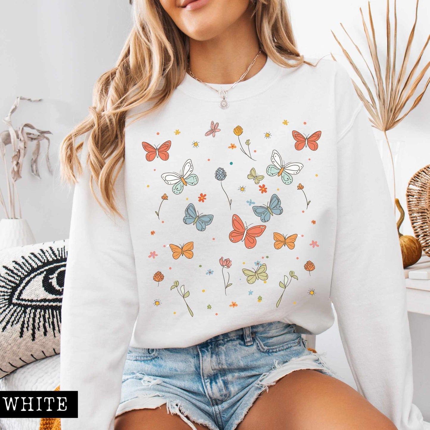 Sweatshirt Bright Butterflies Sweatshirt The Mystic Eden