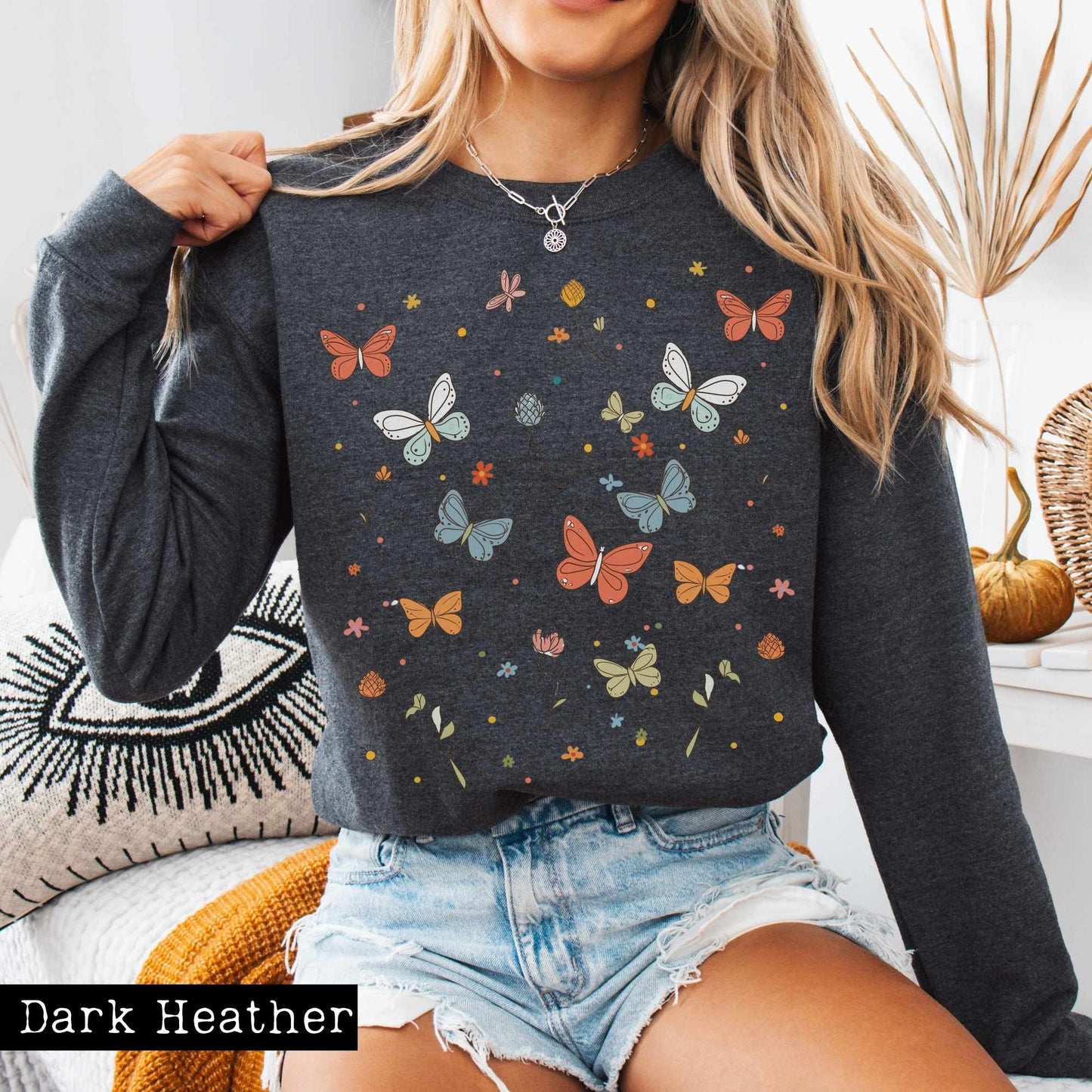 Sweatshirt Bright Butterflies Sweatshirt The Mystic Eden