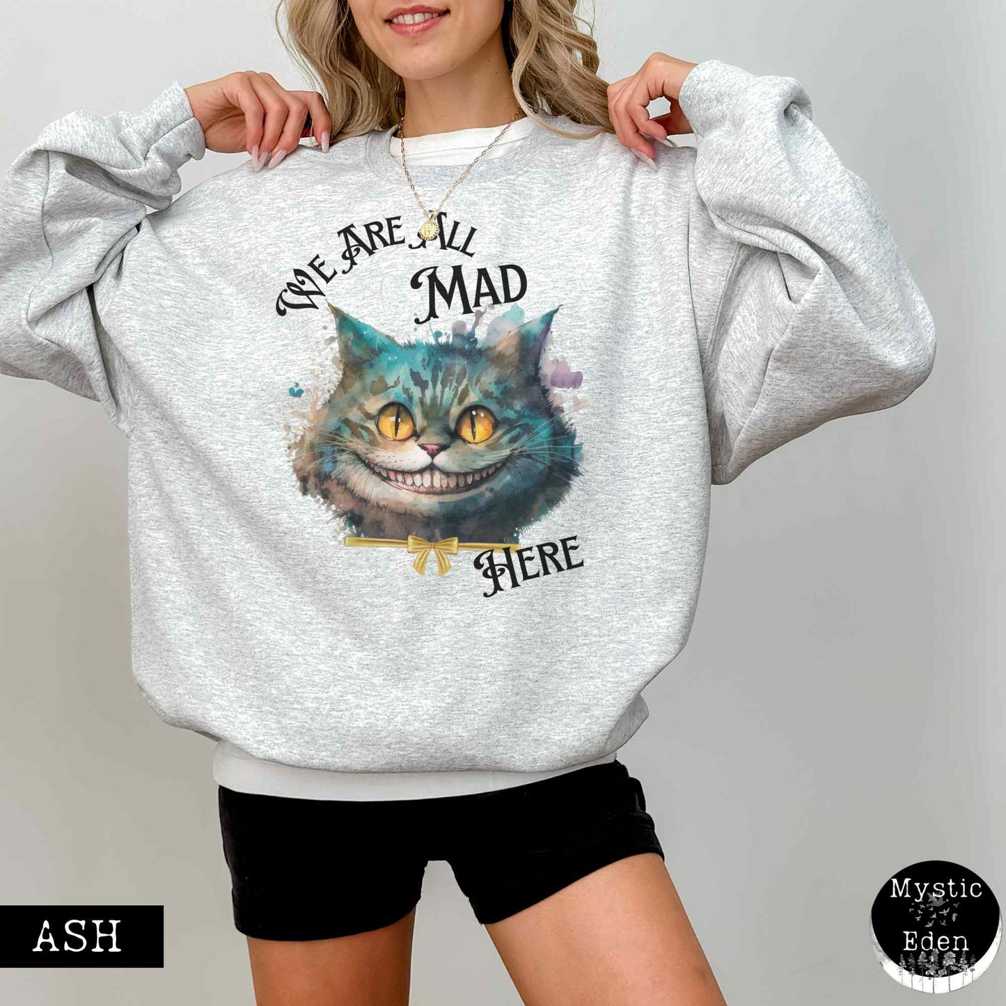 Sweatshirt Cheshire Cat Sweatshirt Alice in Wonderland Sweater The Mystic Eden