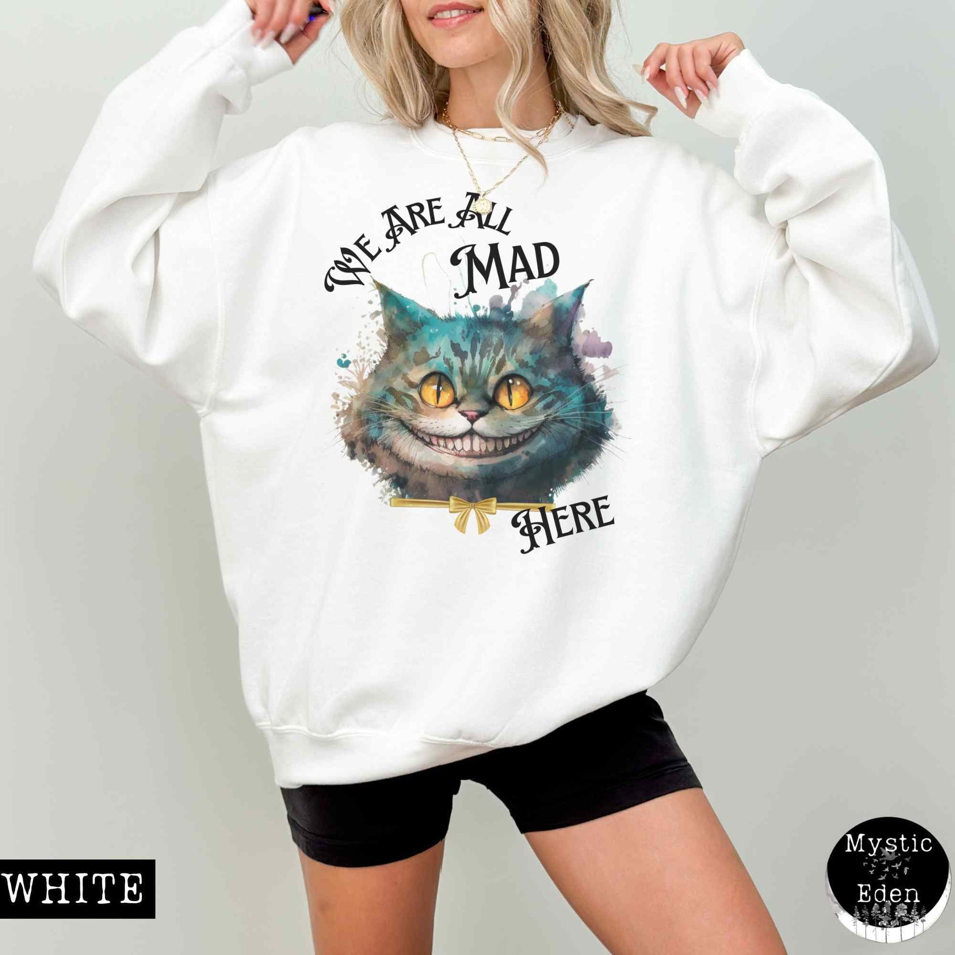Sweatshirt Cheshire Cat Sweatshirt Alice in Wonderland Sweater The Mystic Eden