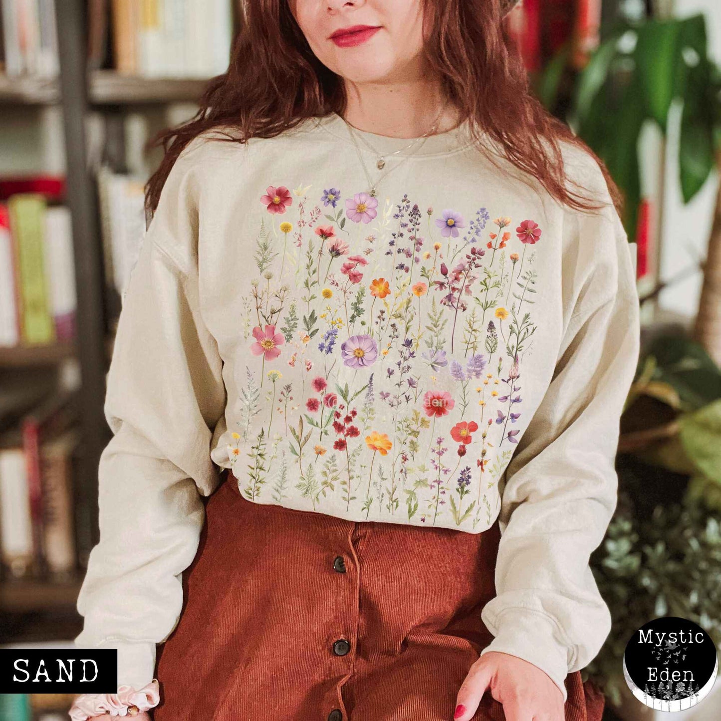Sweatshirt Cottagecore Wildflowers Sweatshirt The Mystic Eden