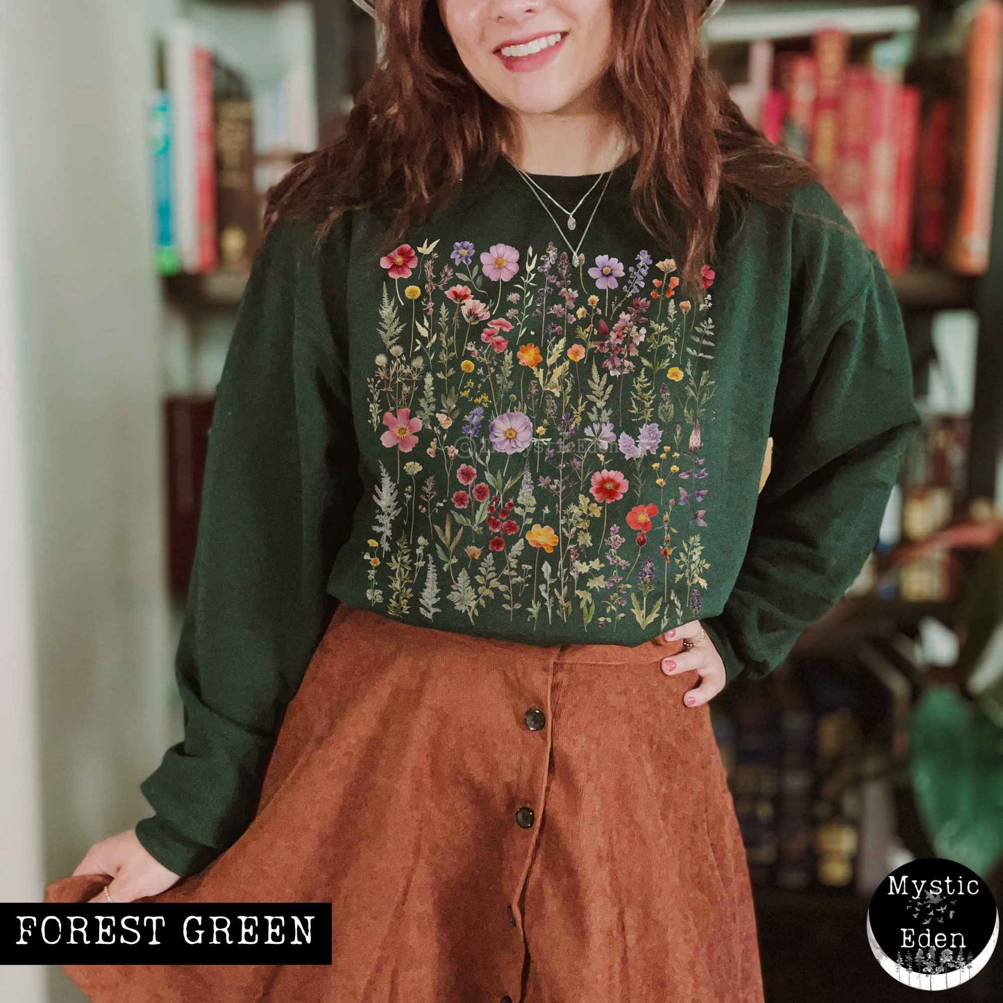 Sweatshirt Cottagecore Wildflowers Sweatshirt The Mystic Eden