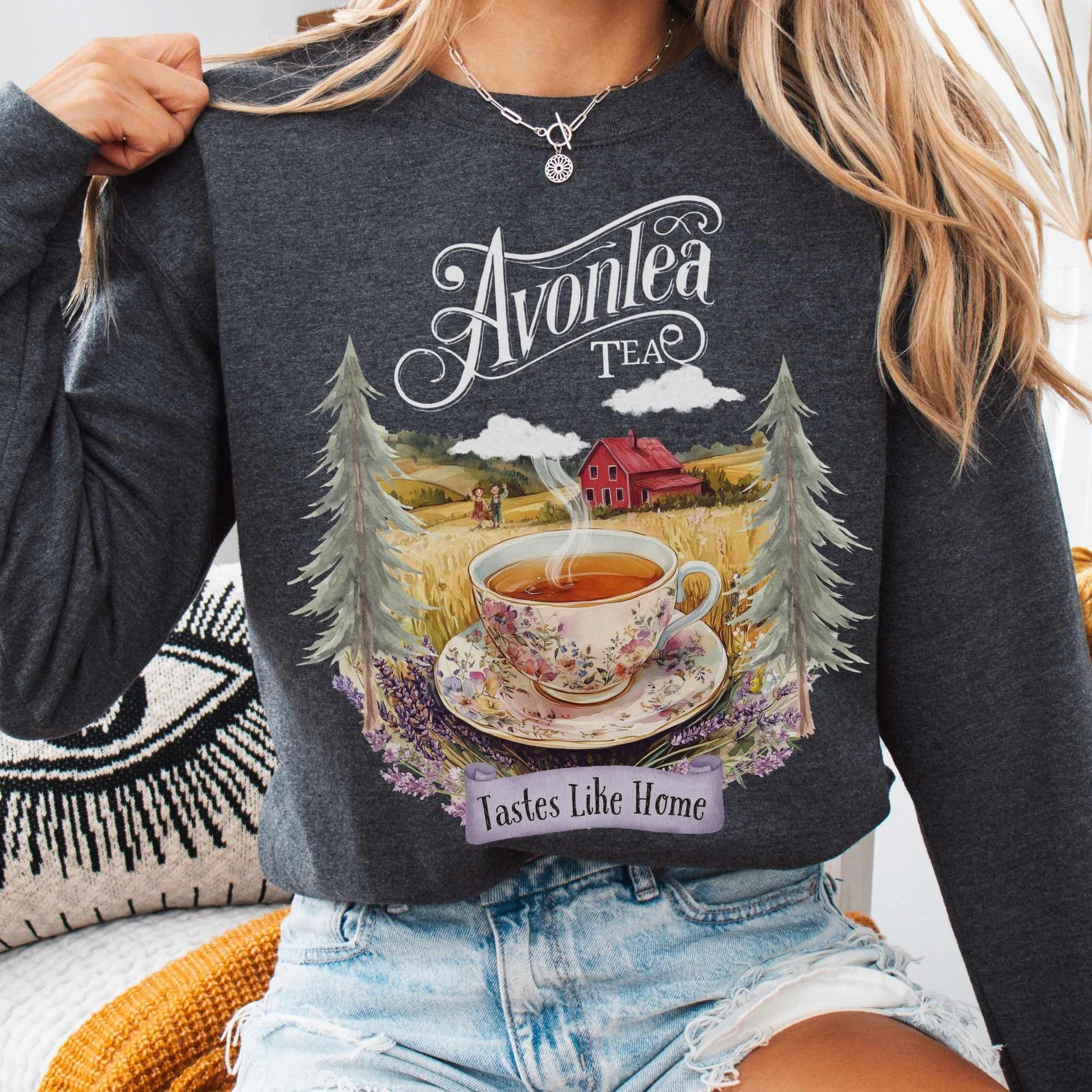 Sweatshirt Dark Heather / S Avonlea Tea Anne of Green Gables Sweatshirt The Mystic Eden