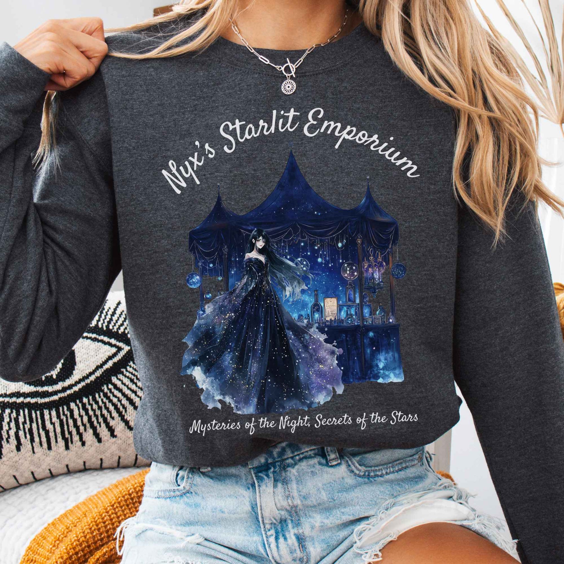 Sweatshirt Dark Heather / S Nyx Starlit Emporium Greek Goddess Sweatshirt The Mystic Eden