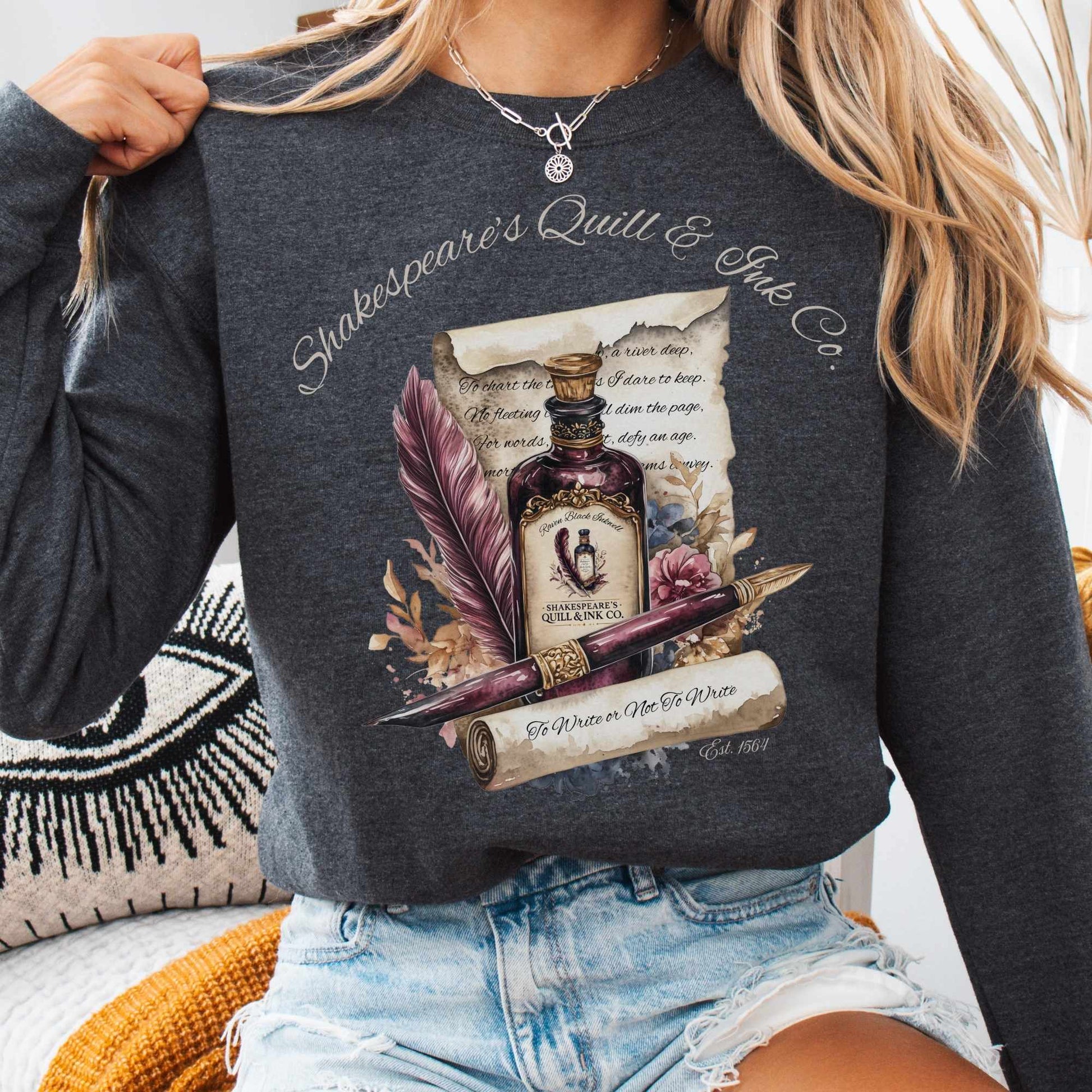 Sweatshirt Dark Heather / S Shakespeare's Quill & Ink Co. Sweatshirt The Mystic Eden
