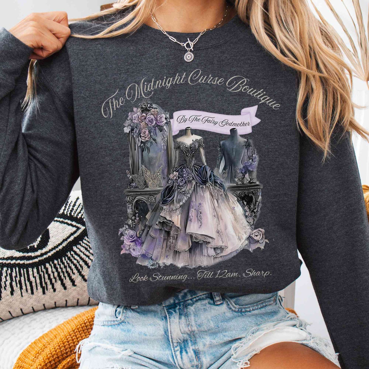 Sweatshirt Dark Heather / S The Midnight Curse Boutique Fairytale Sweatshirt The Mystic Eden
