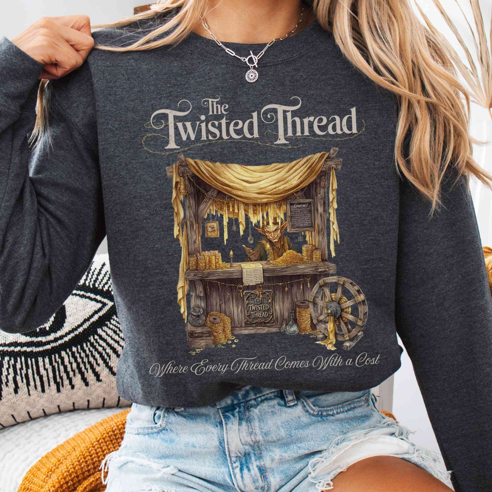 Sweatshirt Dark Heather / S The Twisted Thread Fairytale Sweatshirt The Mystic Eden