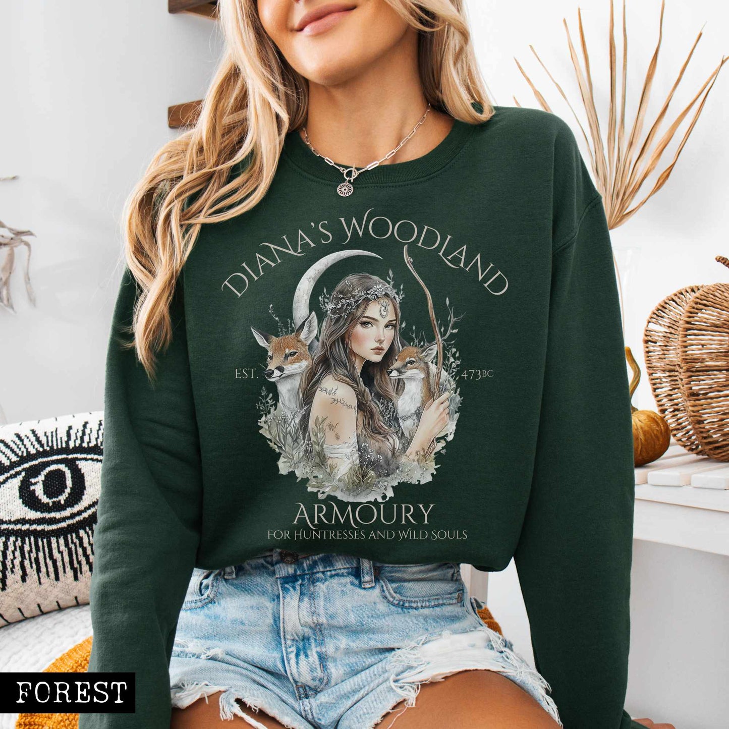 Sweatshirt Diana's Woodland Armoury Sweatshirt The Mystic Eden