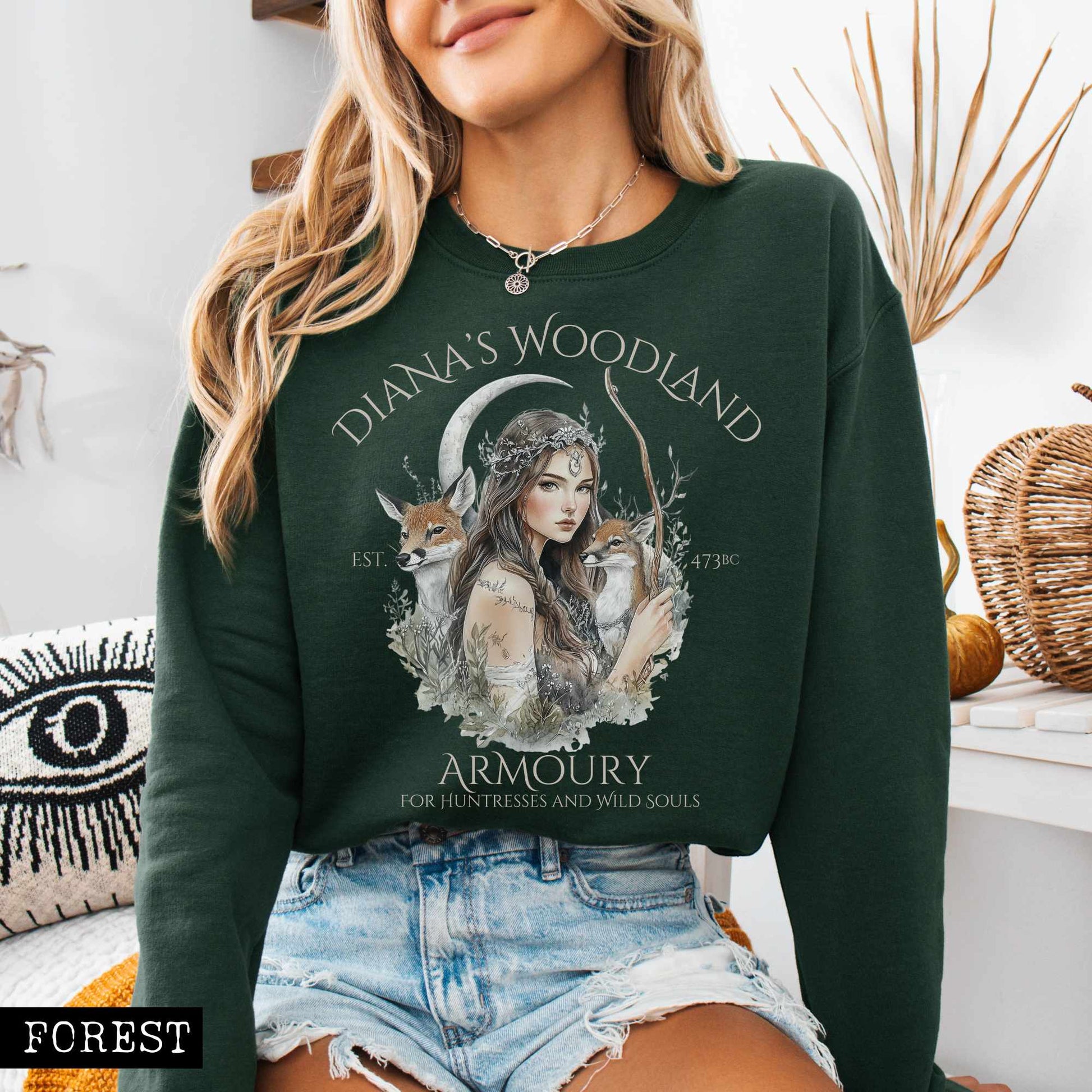 Sweatshirt Diana's Woodland Armoury Sweatshirt The Mystic Eden