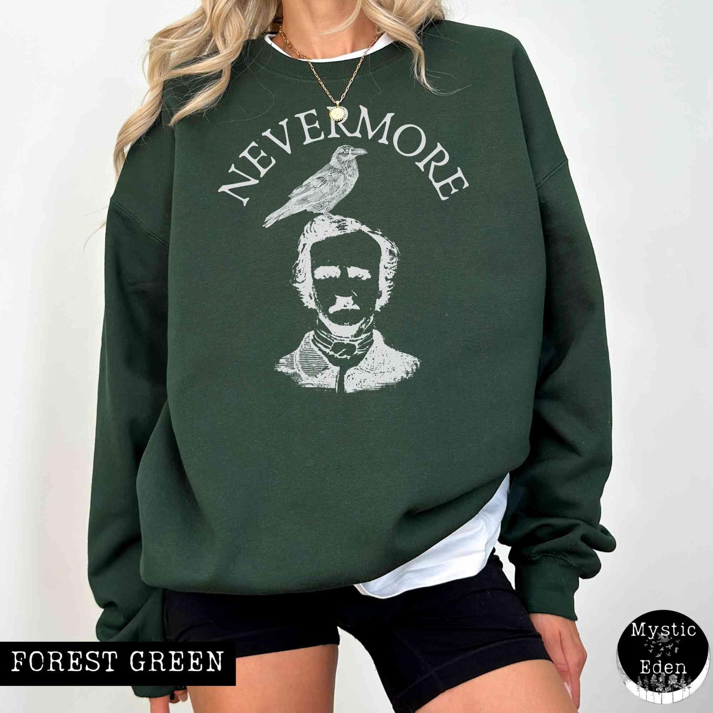 Sweatshirt Edgar Allan Poe Nevermore Sweatshirt The Mystic Eden