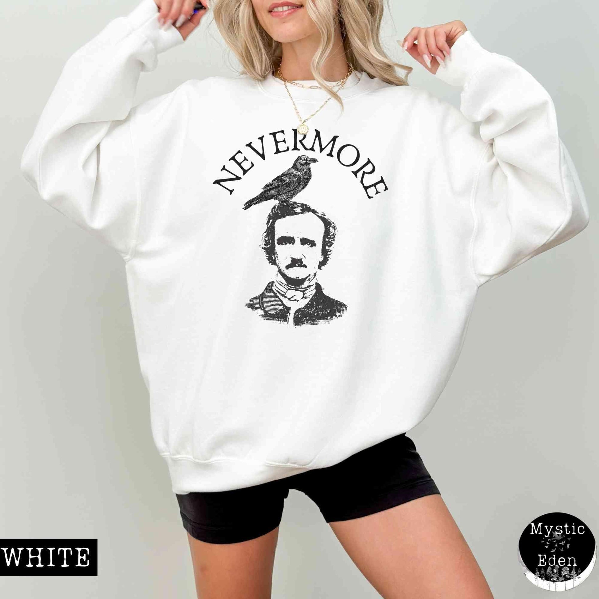 Sweatshirt Edgar Allan Poe Nevermore Sweatshirt The Mystic Eden