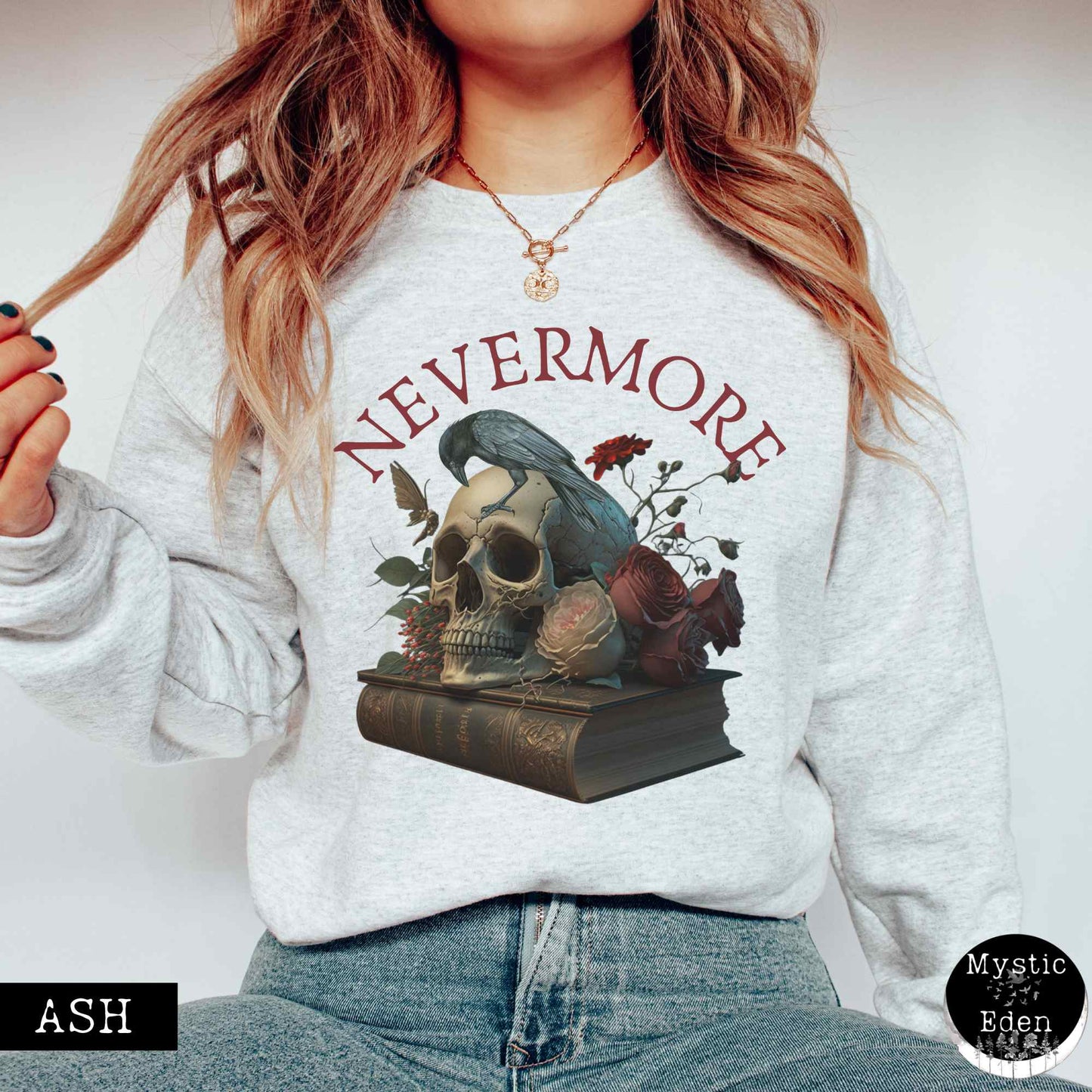 Sweatshirt Edgar Allan Poe Nevermore Sweatshirt The Mystic Eden