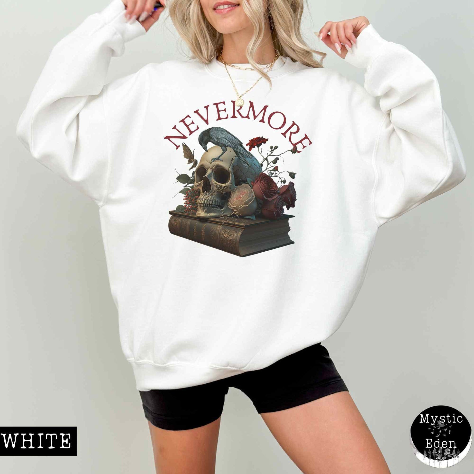 Sweatshirt Edgar Allan Poe Nevermore Sweatshirt The Mystic Eden
