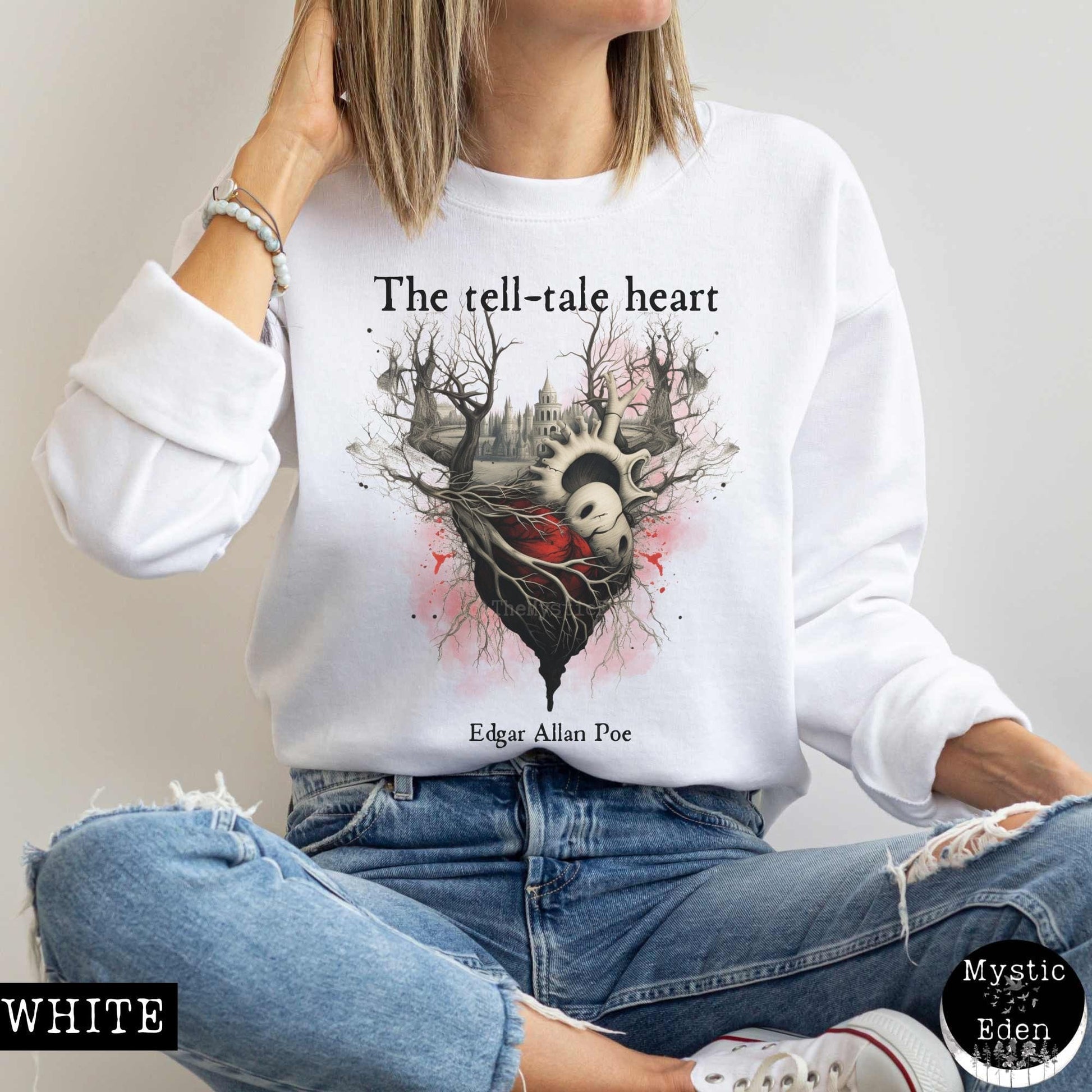 Sweatshirt Edgar Allan Poe The Tell Tale Heart Sweatshirt The Mystic Eden