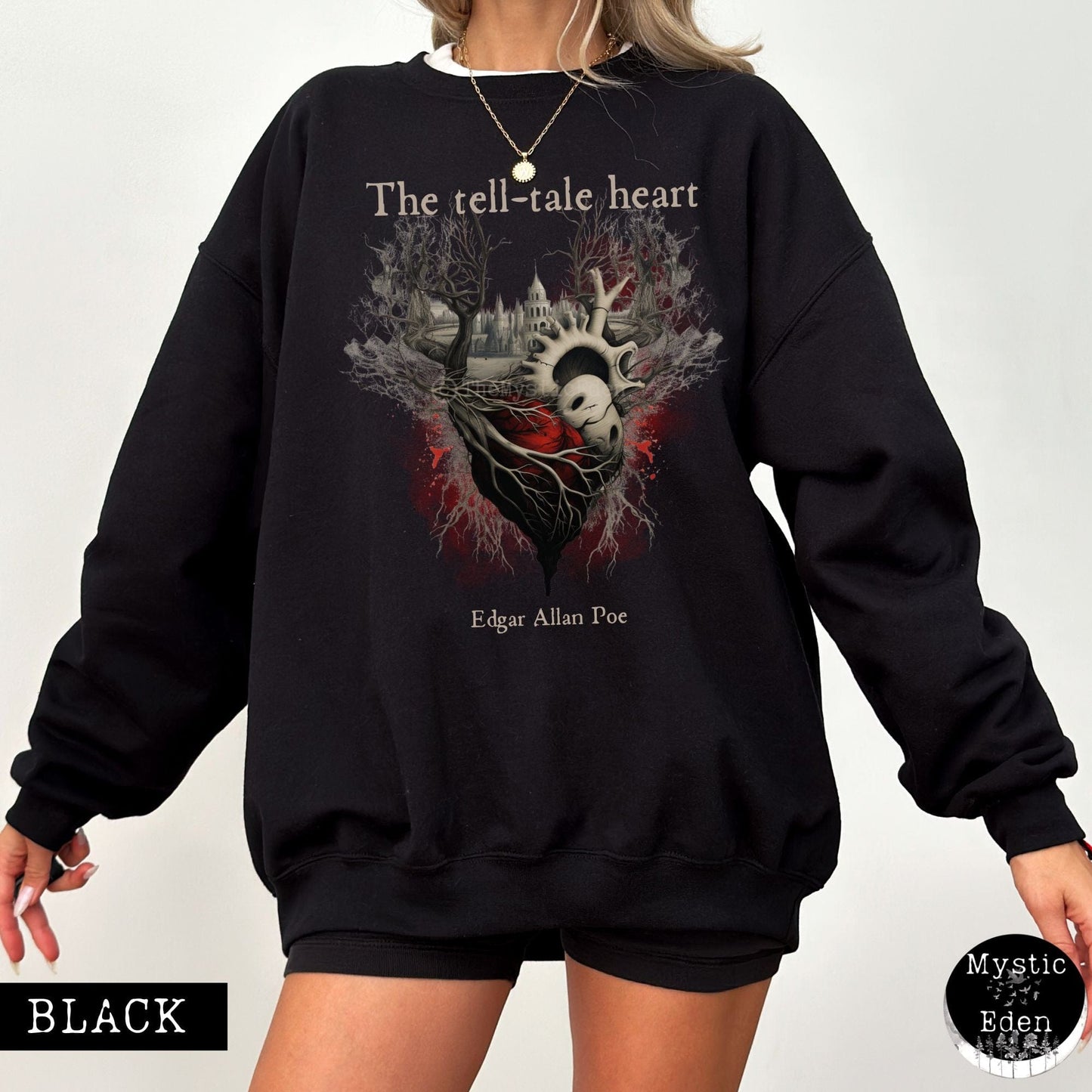 Sweatshirt Edgar Allan Poe The Tell Tale Heart Sweatshirt The Mystic Eden