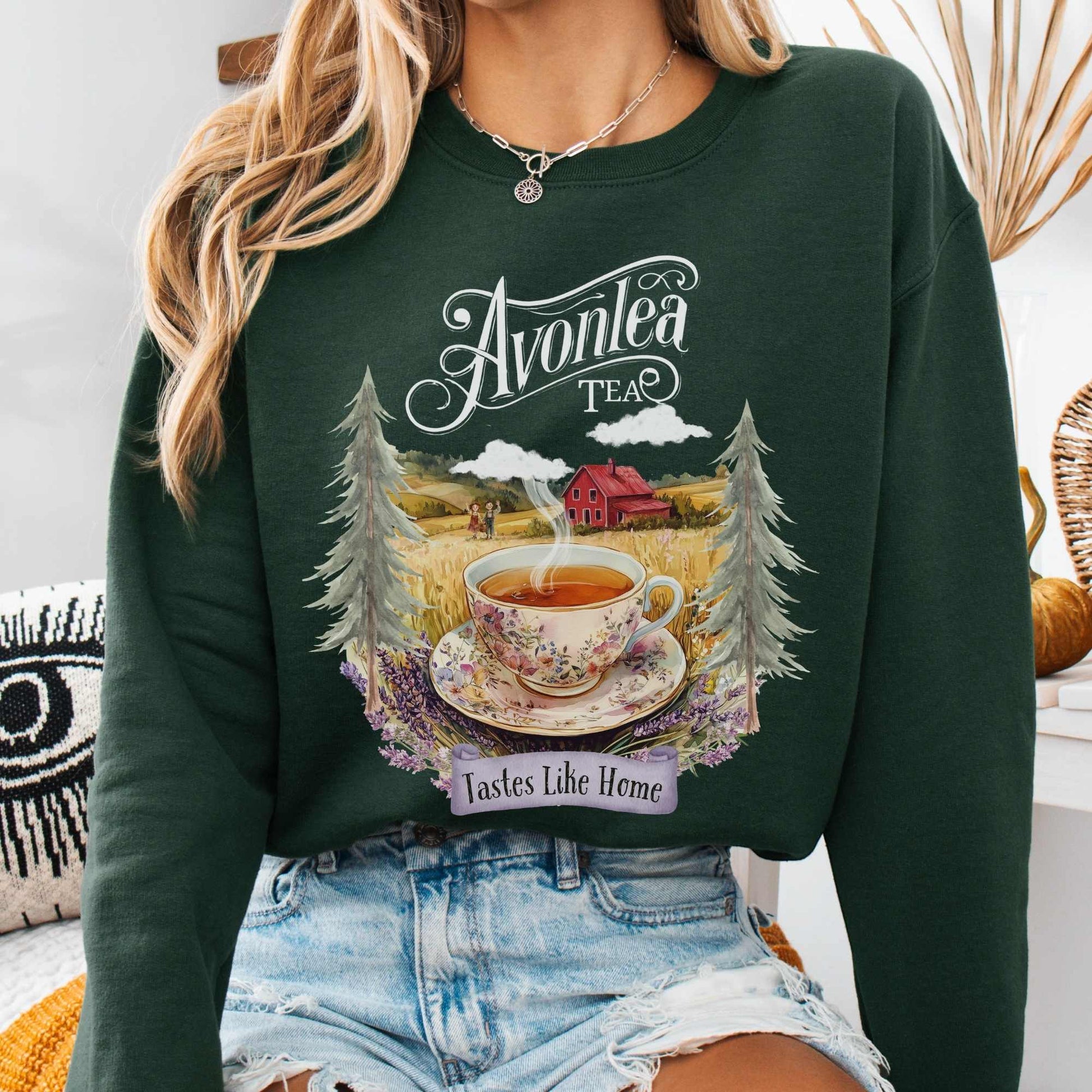 Sweatshirt Forest Green / S Avonlea Tea Anne of Green Gables Sweatshirt The Mystic Eden