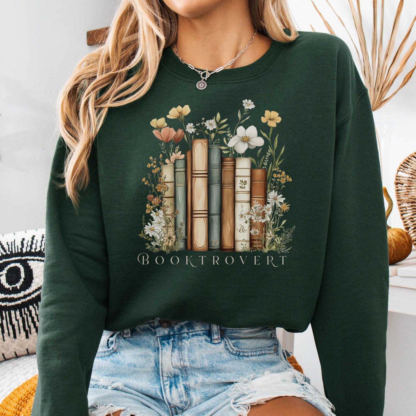 Sweatshirt Forest Green / S Booktrovert Sweatshirt The Mystic Eden