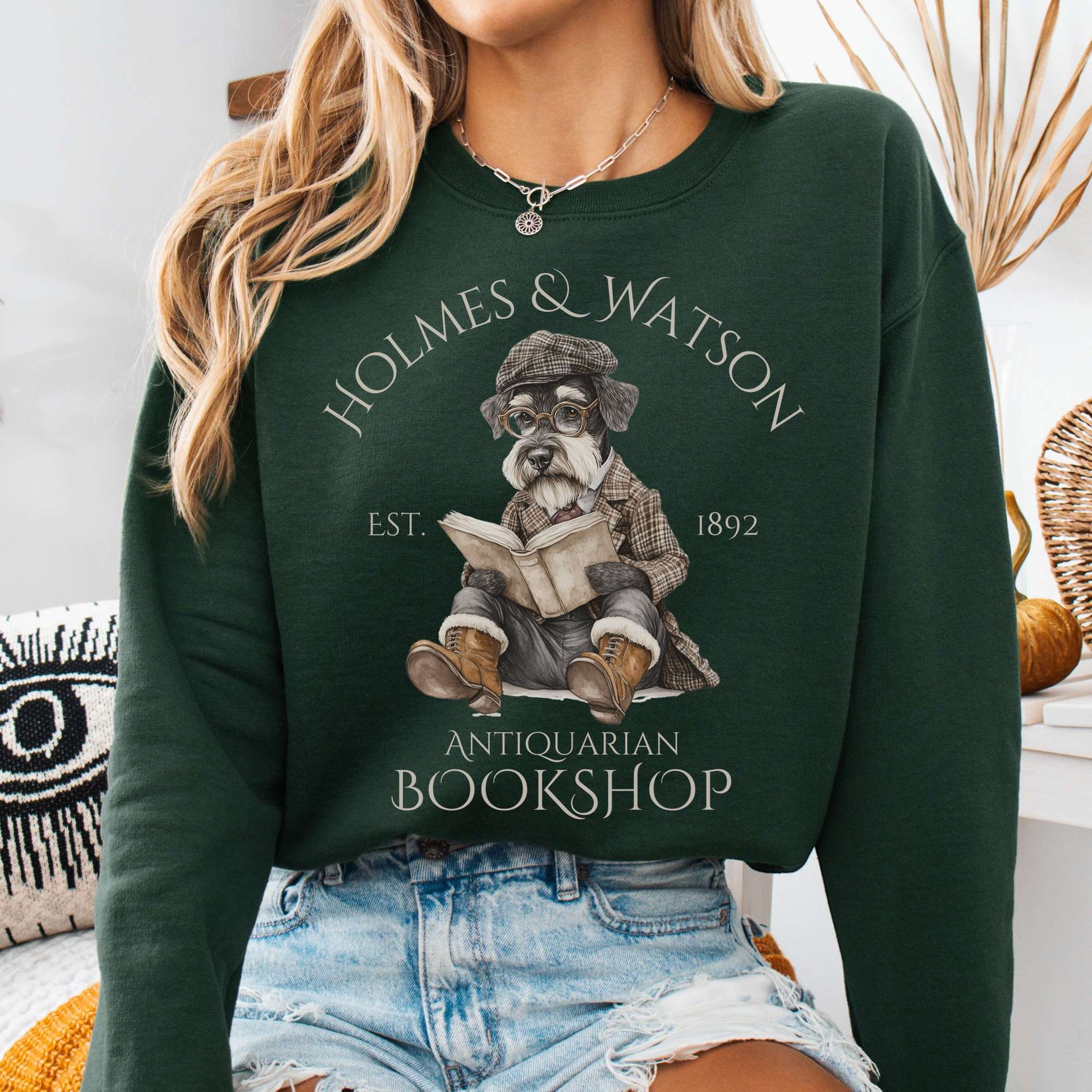 Sweatshirt Forest Green / S Holmes & Watson Antiquarian Bookshop Sweatshirt The Mystic Eden