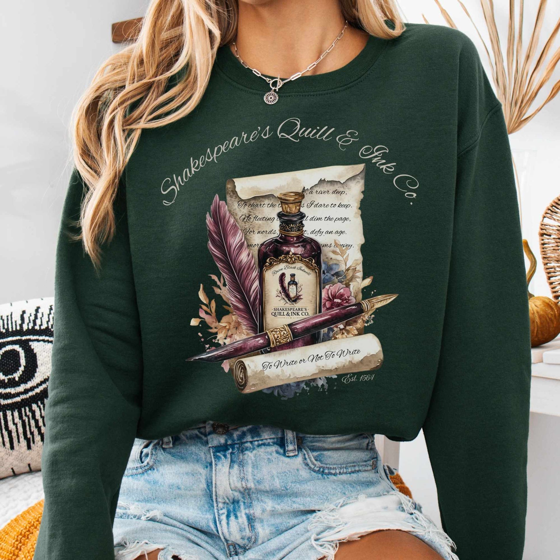 Sweatshirt Forest Green / S Shakespeare's Quill & Ink Co. Sweatshirt The Mystic Eden