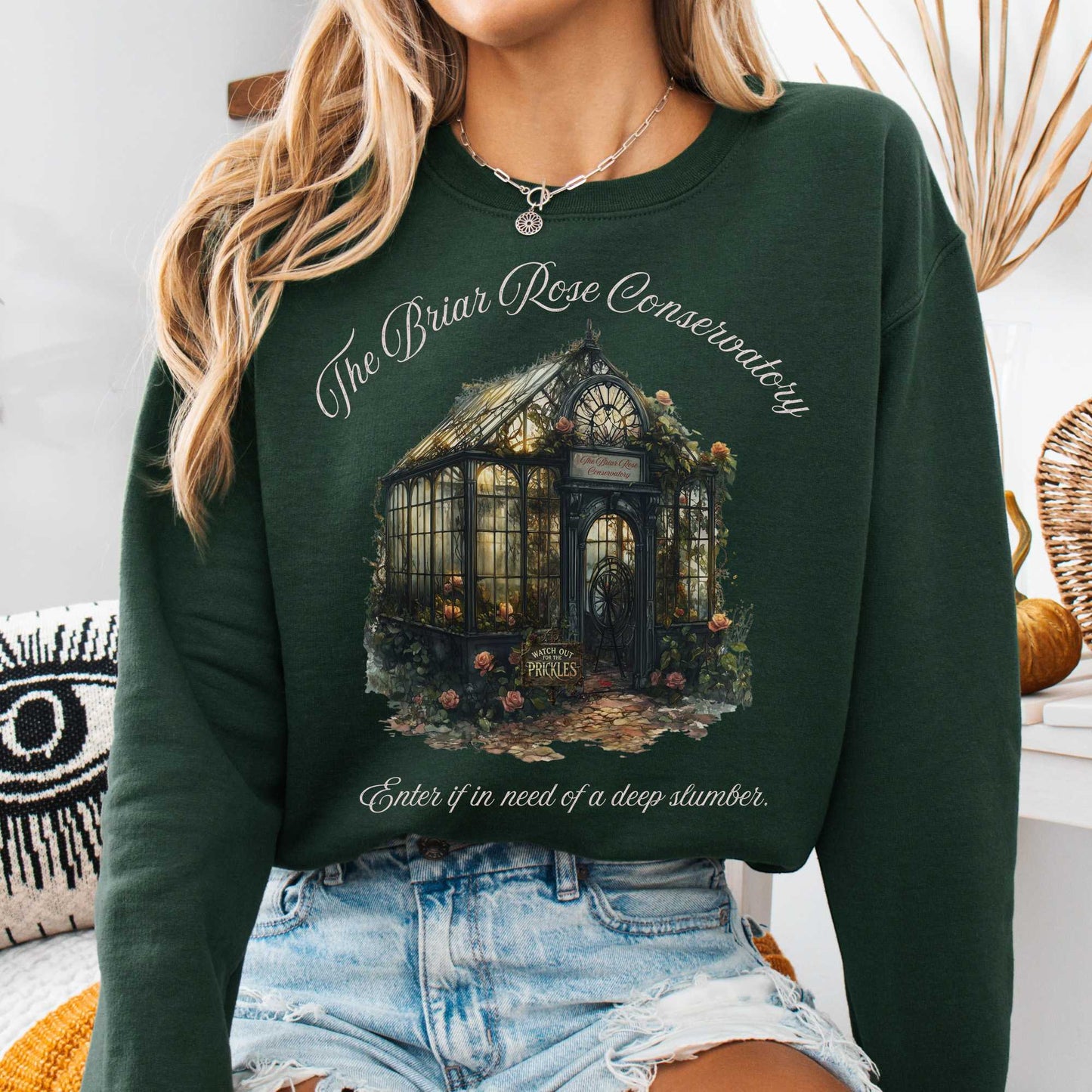 Sweatshirt Forest Green / S The Briar Rose Conservatory Fairytale Sweatshirt The Mystic Eden