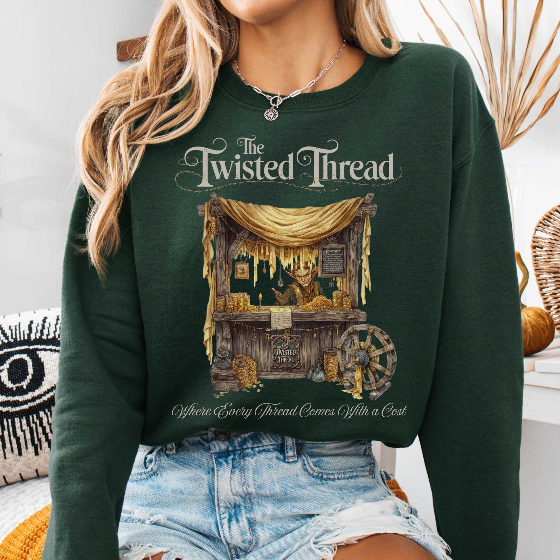 Sweatshirt Forest Green / S The Twisted Thread Fairytale Sweatshirt The Mystic Eden