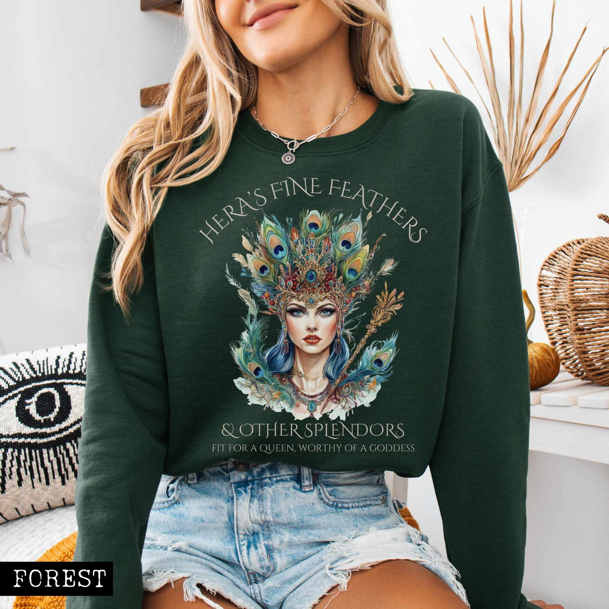 Sweatshirt Hera's Fine Feathers & Other Splendors Sweatshirt The Mystic Eden