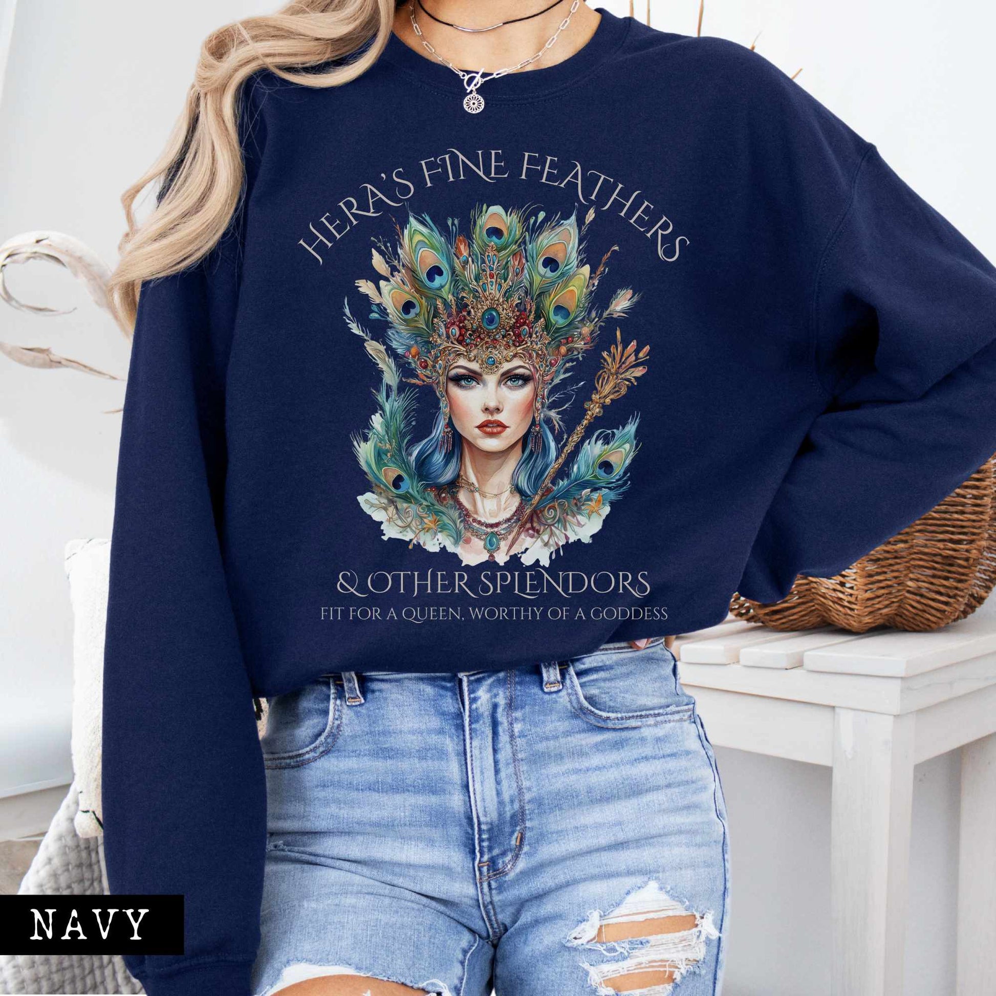 Sweatshirt Hera's Fine Feathers & Other Splendors Sweatshirt The Mystic Eden