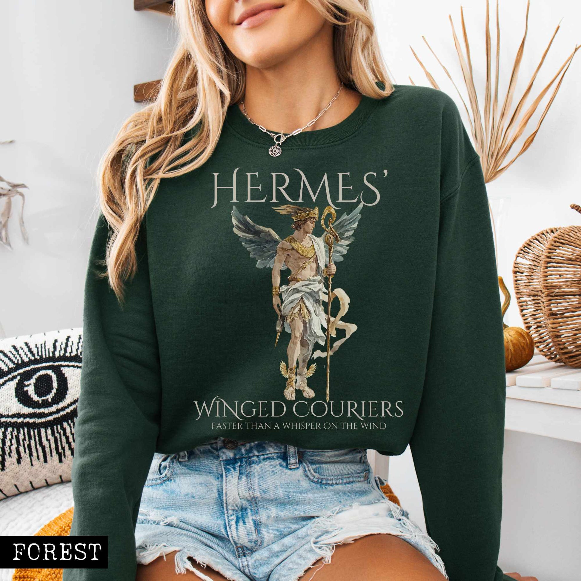 Sweatshirt Hermes' Winged Couriers Sweatshirt The Mystic Eden