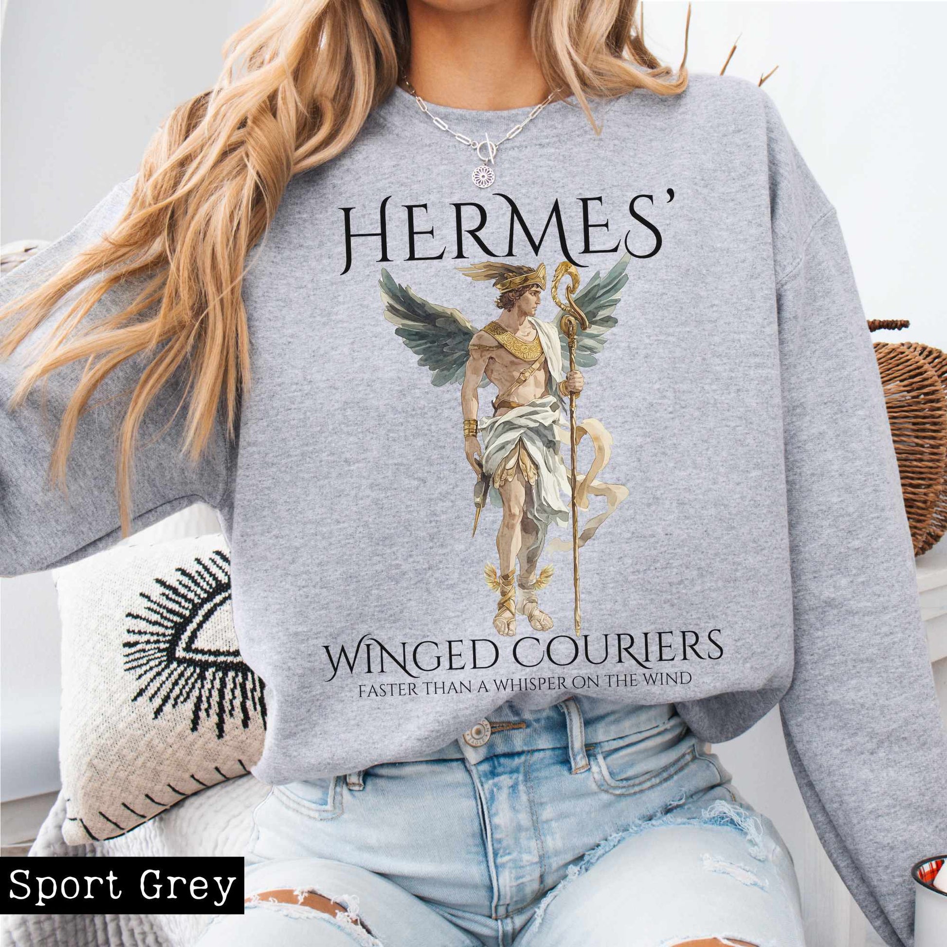 Sweatshirt Hermes' Winged Couriers Sweatshirt The Mystic Eden