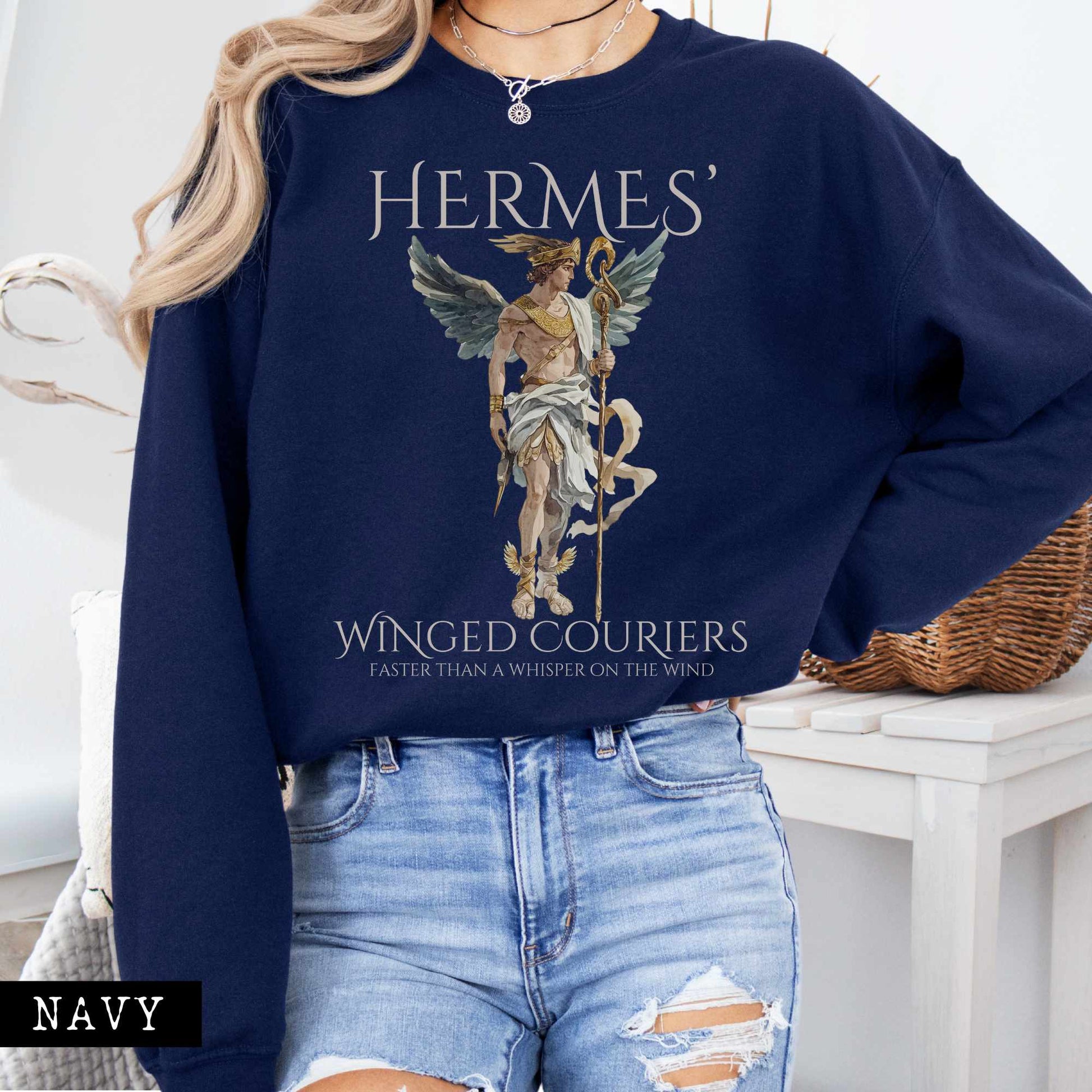 Sweatshirt Hermes' Winged Couriers Sweatshirt The Mystic Eden