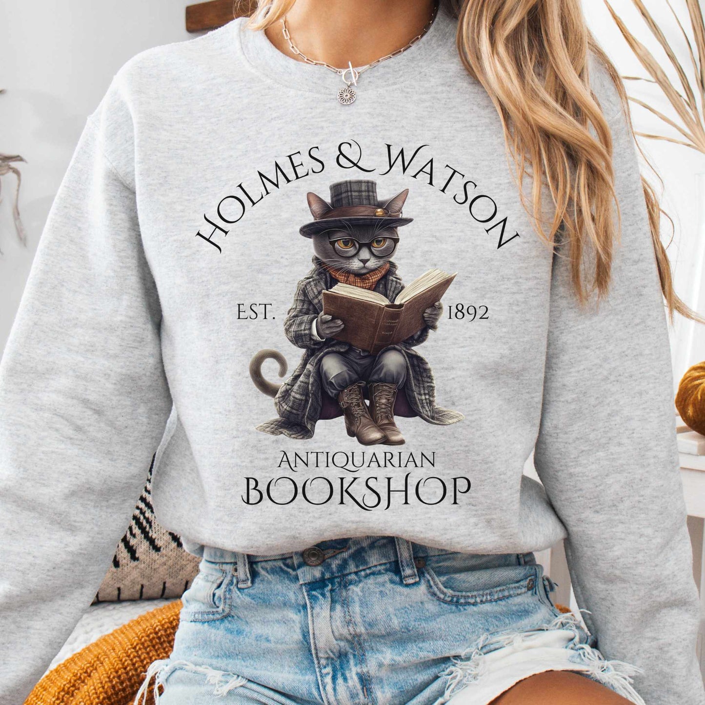 Sweatshirt Holmes & Watson Antiquarian Bookshop - Sherlock Holmes Sweatshirt The Mystic Eden